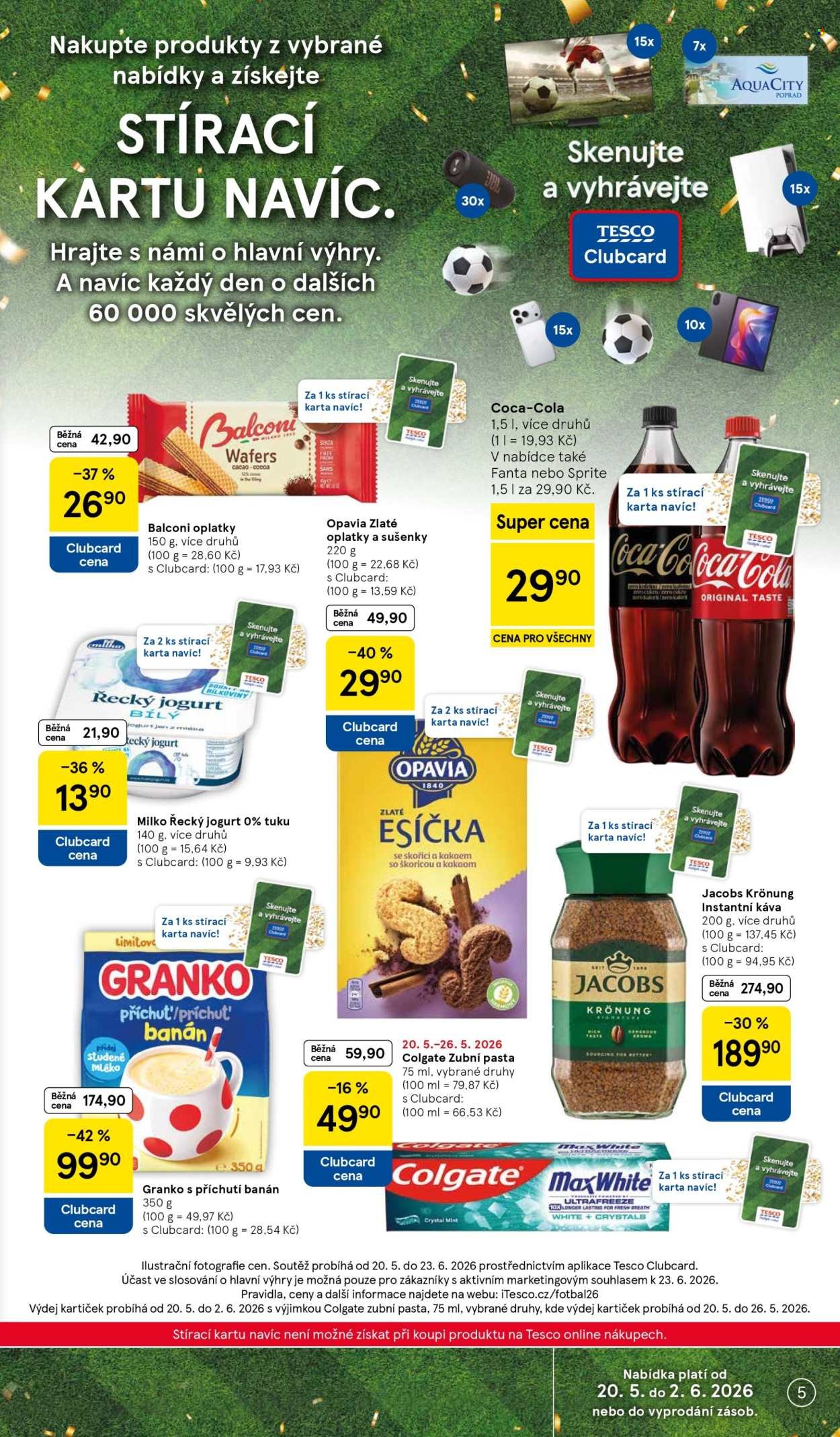 TESCO leták - Vaše šance skórovat (2026-05-20 - 2026-05-26)