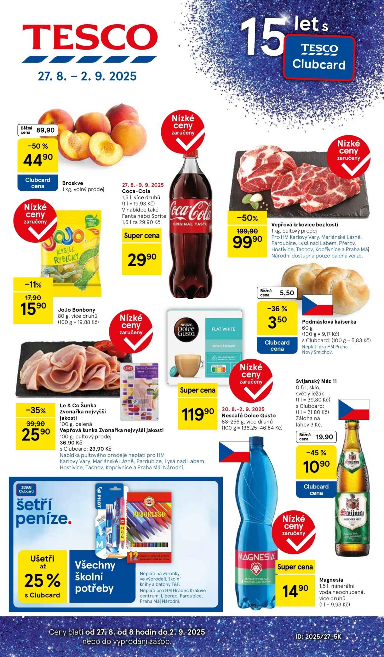 TESCO leták - 15 let s Clubcard (2025-08-27 - 2025-09-02)