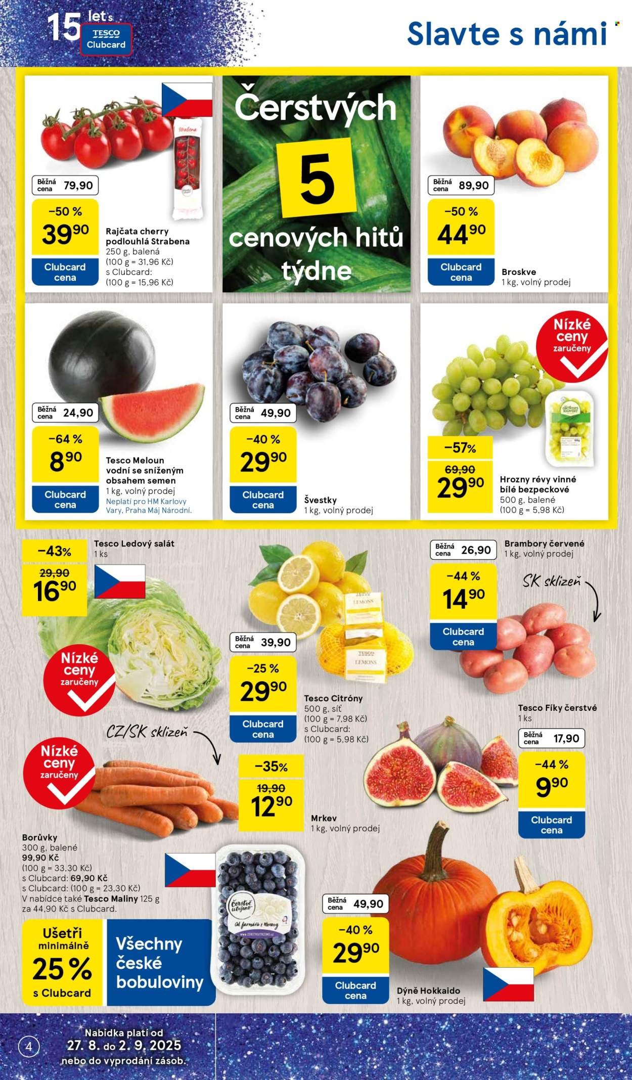TESCO leták - 15 let s Clubcard (2025-08-27 - 2025-09-02)
