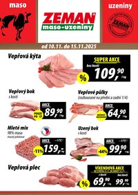 ZEMAN MASO-UZENINY leták - Od pondělí 10.11.2025 (2025-11-10 - 2025-11-15)