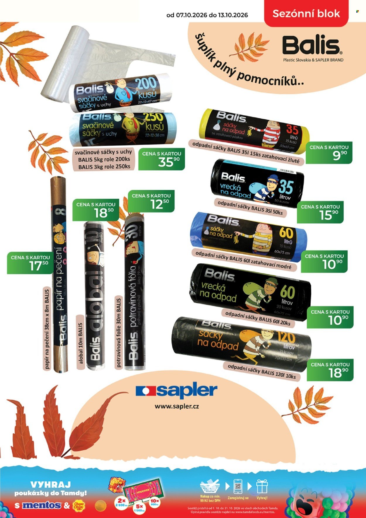 TAMDA FOODS leták - Od středy 7.10.2026