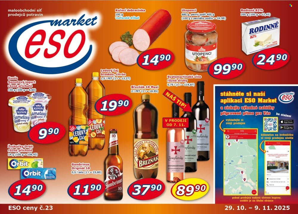 ESO MARKET leták - Od středy 29.10.2025 (2025-10-29 - 2025-11-09)