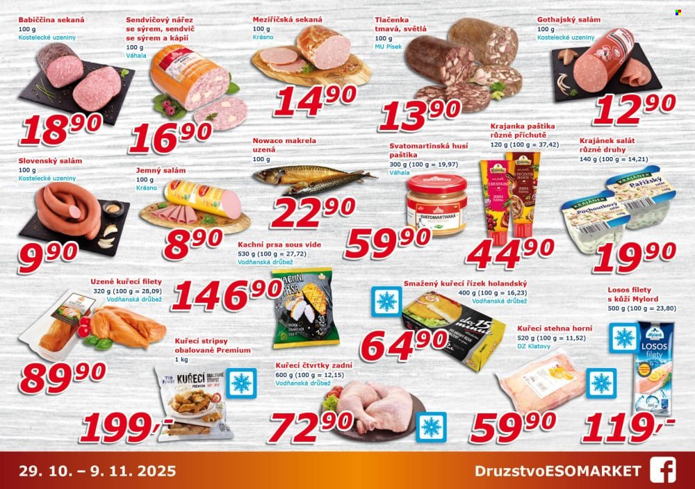 ESO MARKET leták - Od středy 29.10.2025 (2025-10-29 - 2025-11-09)