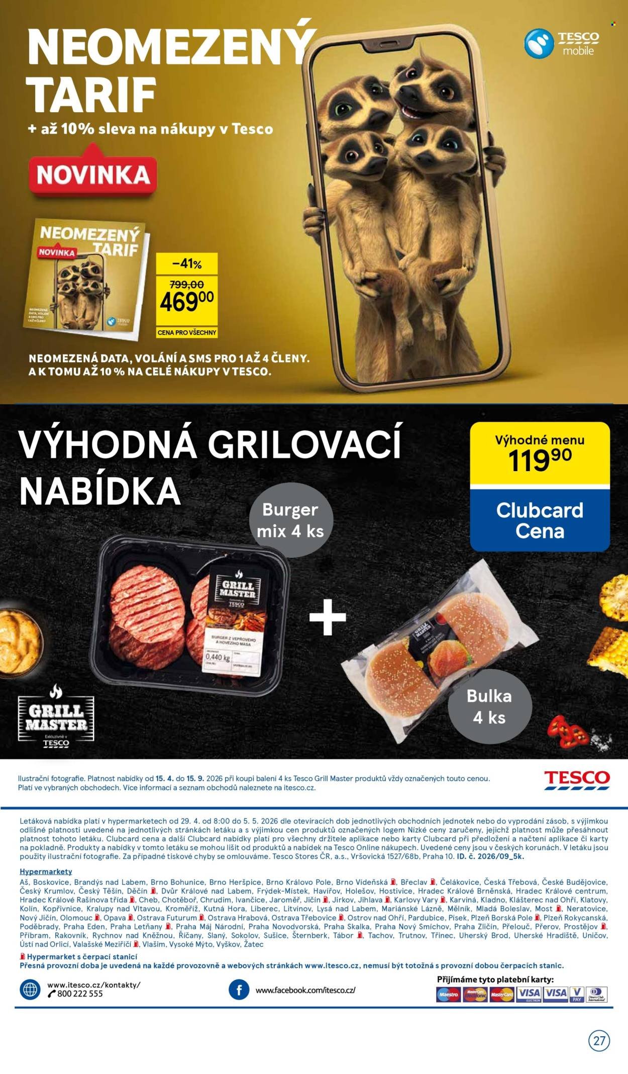 TESCO leták - Grilování, které rozpálí všechny smysly (2026-04-29 - 2026-05-05)