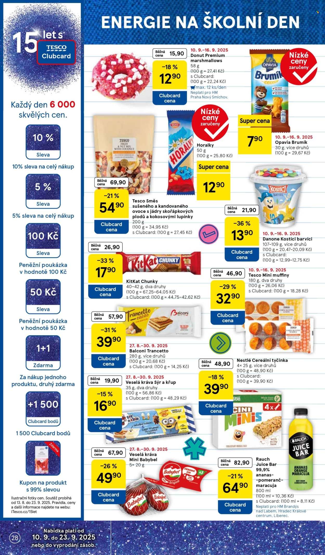 TESCO leták - 15 let s Clubcard (2025-09-10 - 2025-09-16)