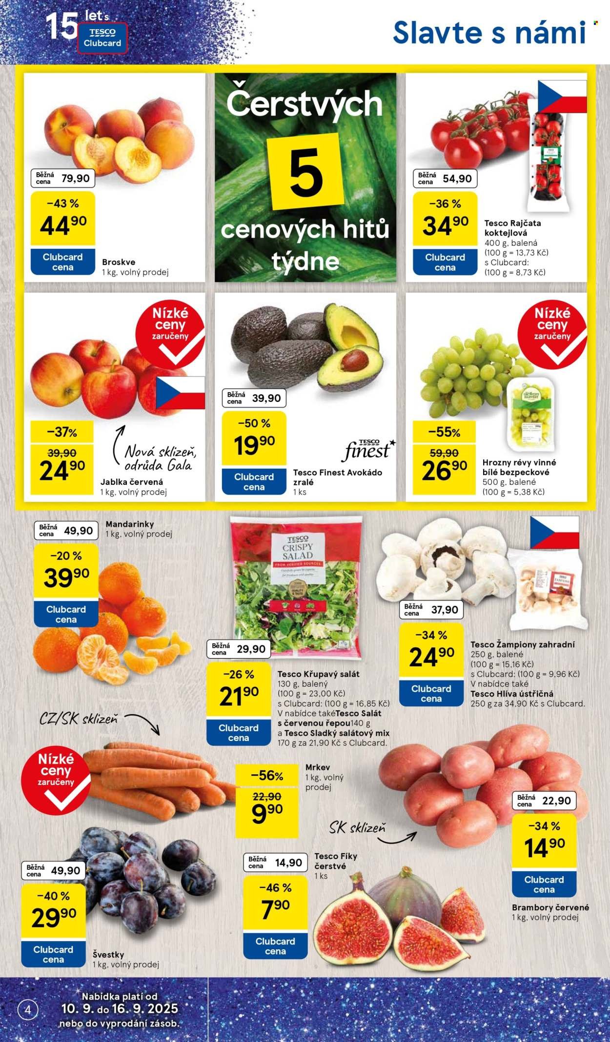 TESCO leták - 15 let s Clubcard (2025-09-10 - 2025-09-16)