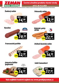 ZEMAN MASO-UZENINY leták - Od pondělí 9.3.2026 (2026-03-09 - 2026-03-14)