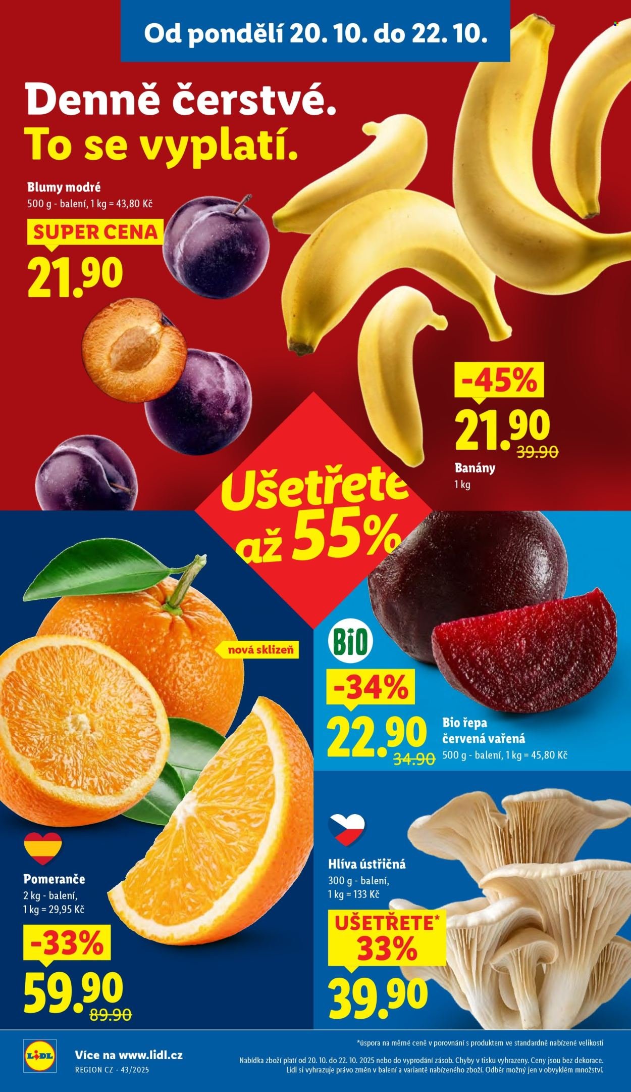 LIDL leták - Od pondělí 20.10.2025 (2025-10-20 - 2025-10-22)