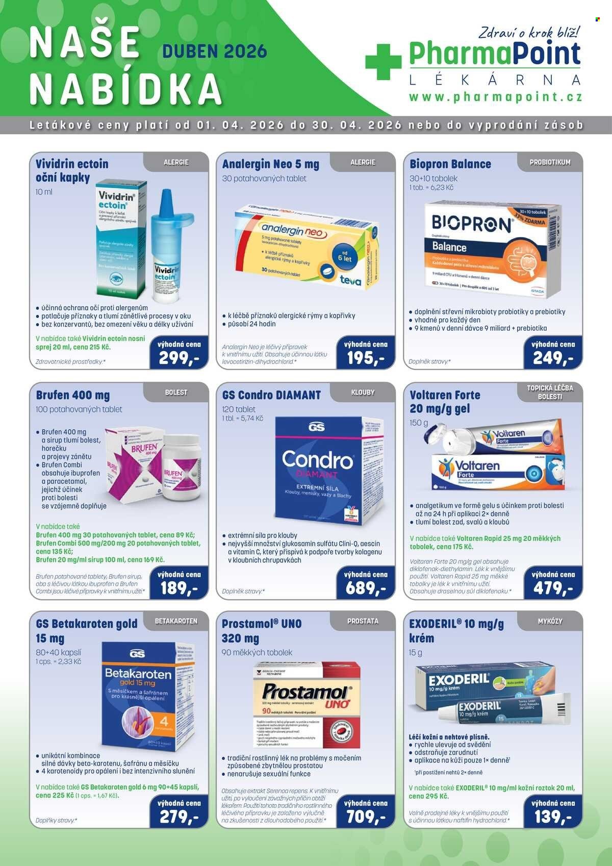 PHARMAPOINT leták - Naše nabídka (2026-04-01 - 2026-04-30)