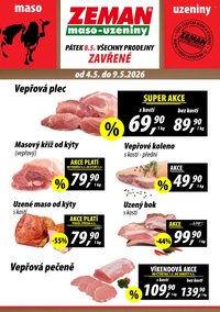 ZEMAN MASO-UZENINY leták - Od pondělí 4.5.2026 (2026-05-04 - 2026-05-09)