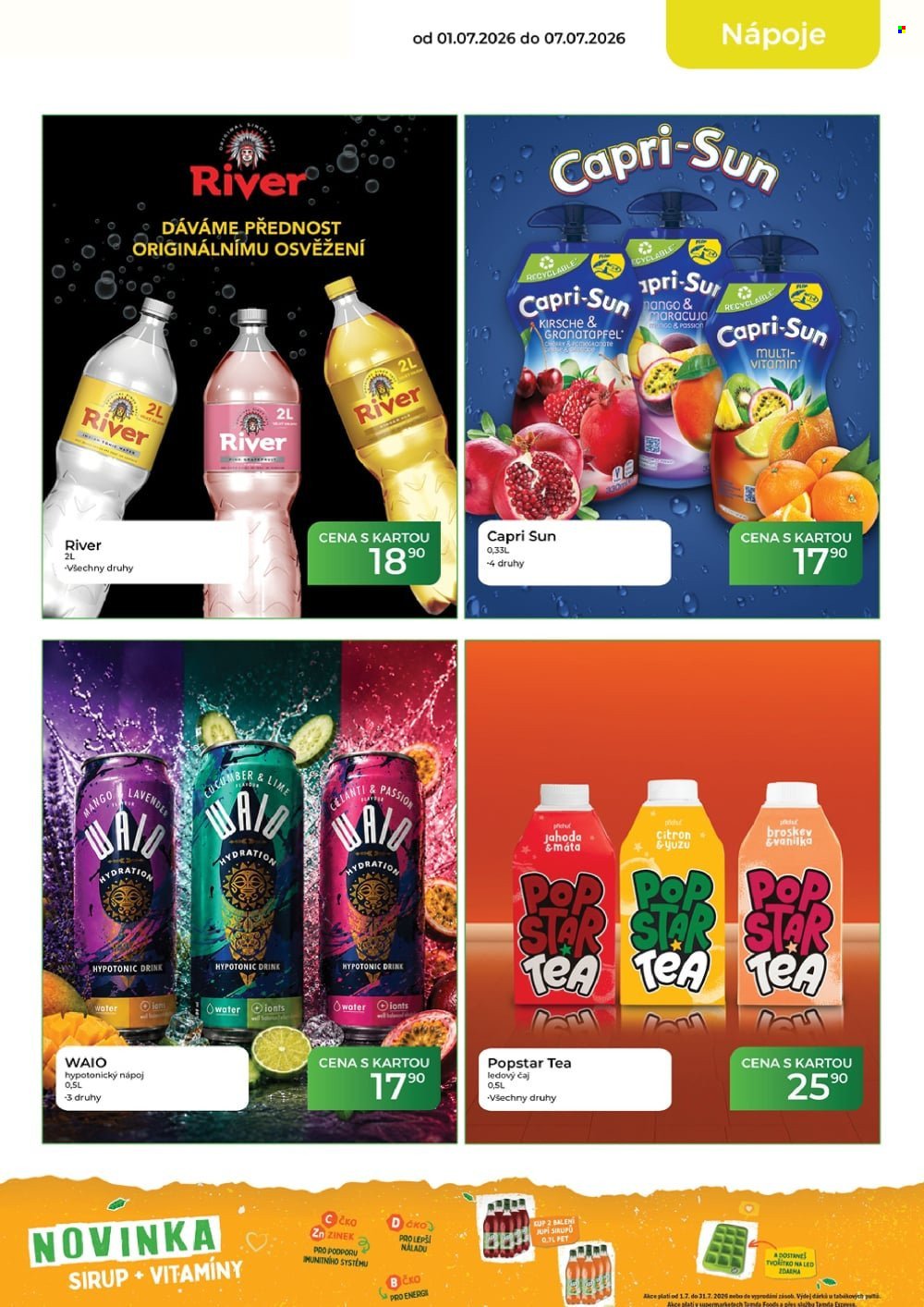 TAMDA FOODS leták - Od středy 1.7.2026