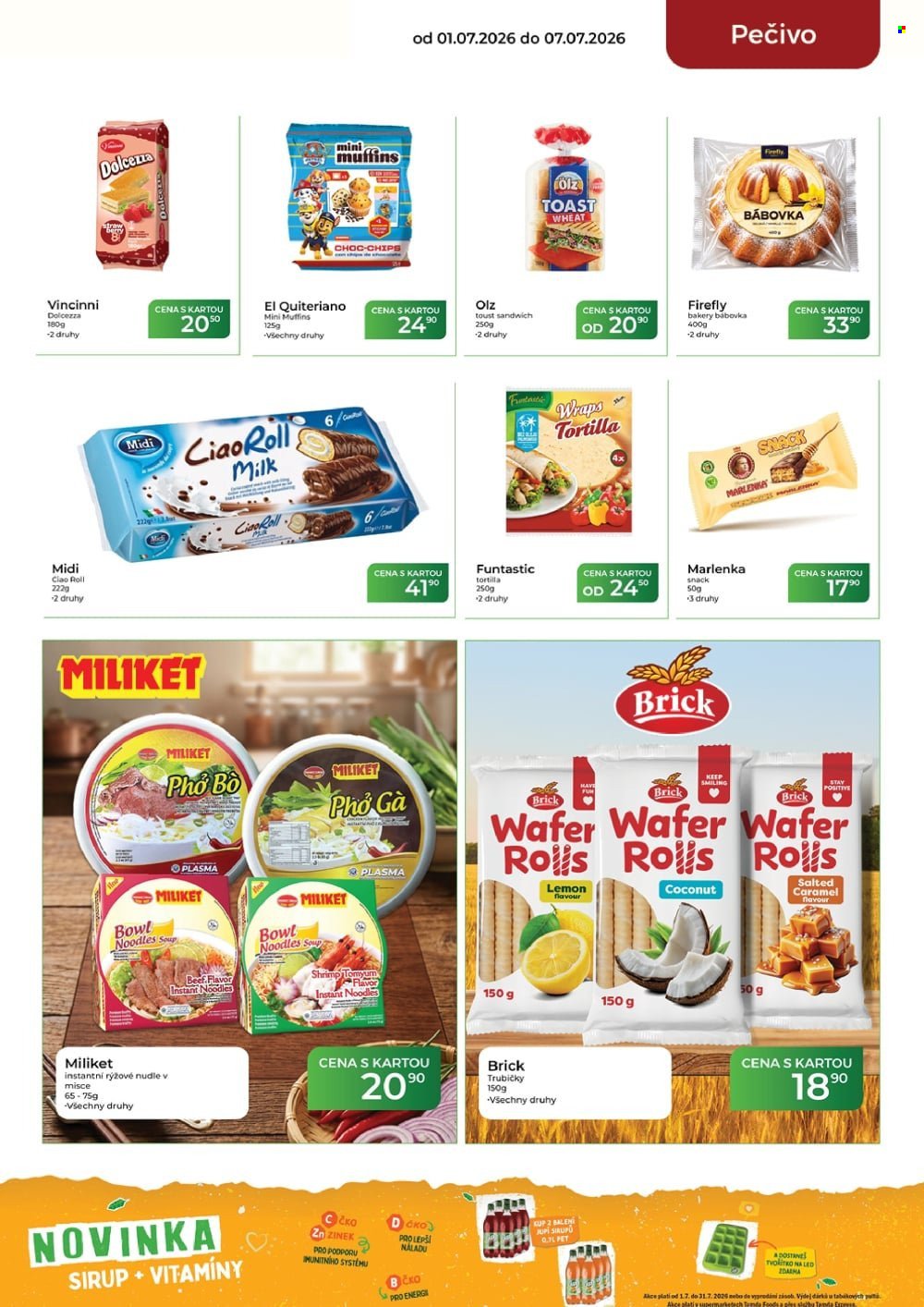 TAMDA FOODS leták - Od středy 1.7.2026