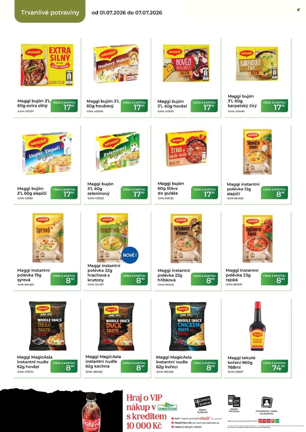 TAMDA FOODS leták - Od středy 1.7.2026