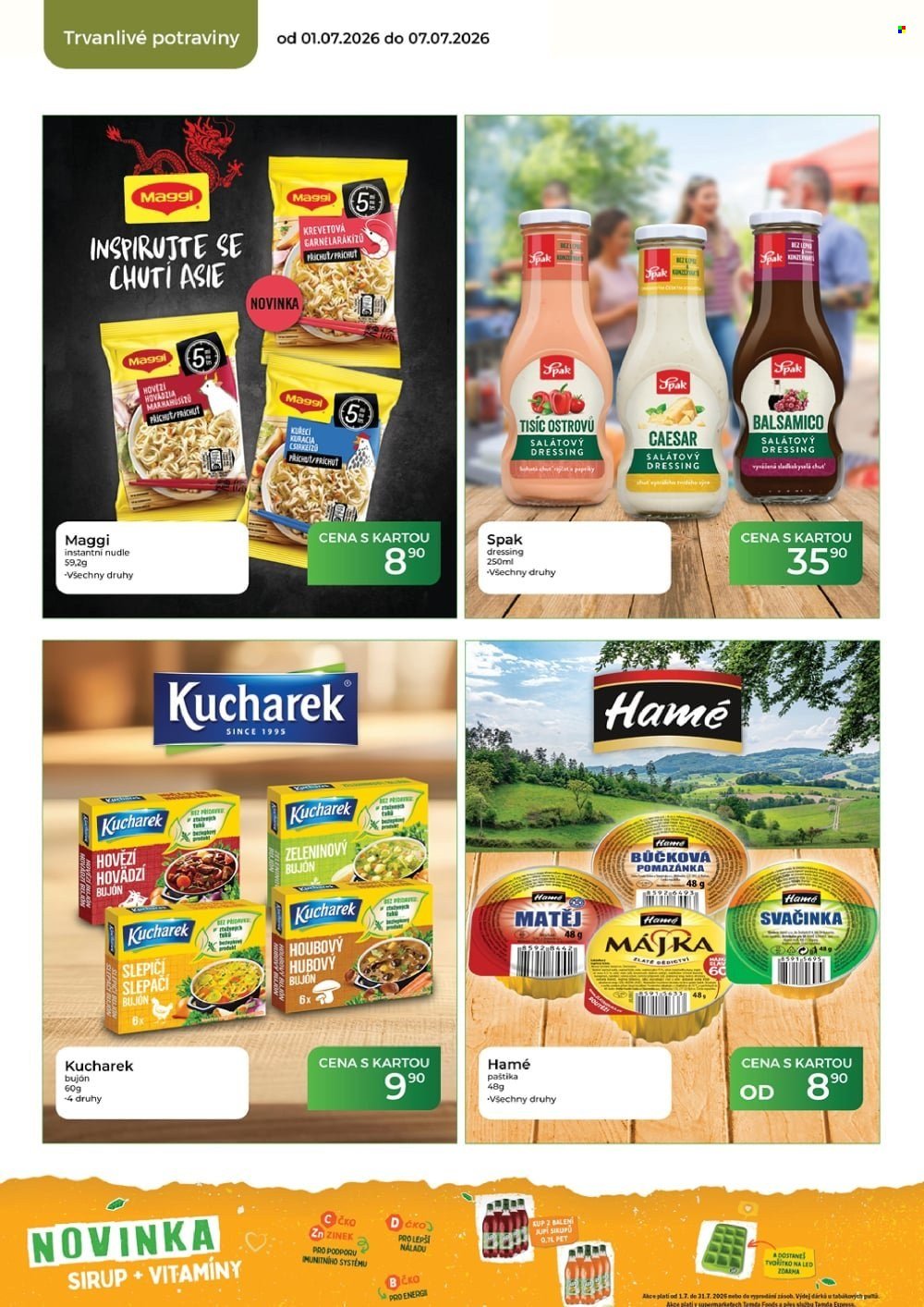 TAMDA FOODS leták - Od středy 1.7.2026