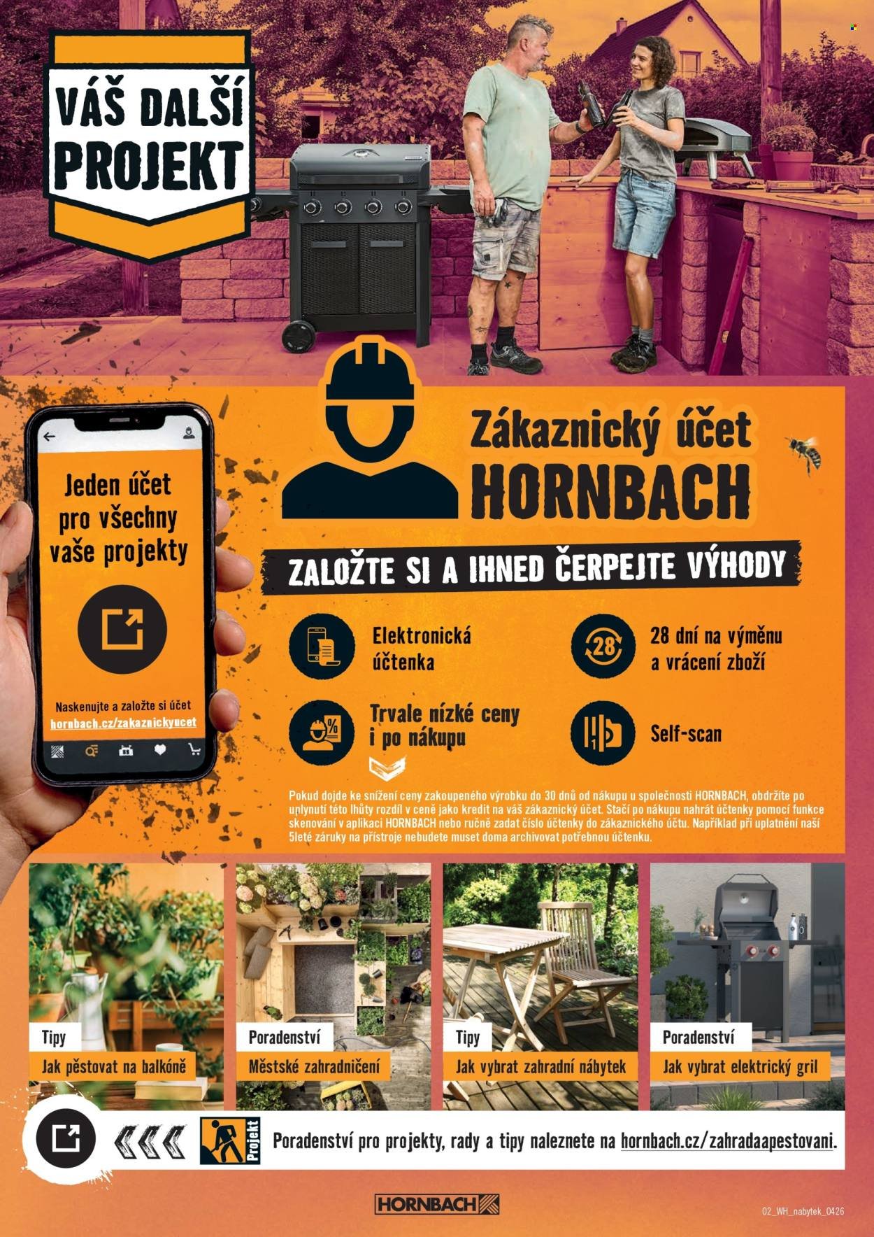 HORNBACH leták - Váš další projekt - Vybavení zahrady (2026-04-15 - 2026-04-29)