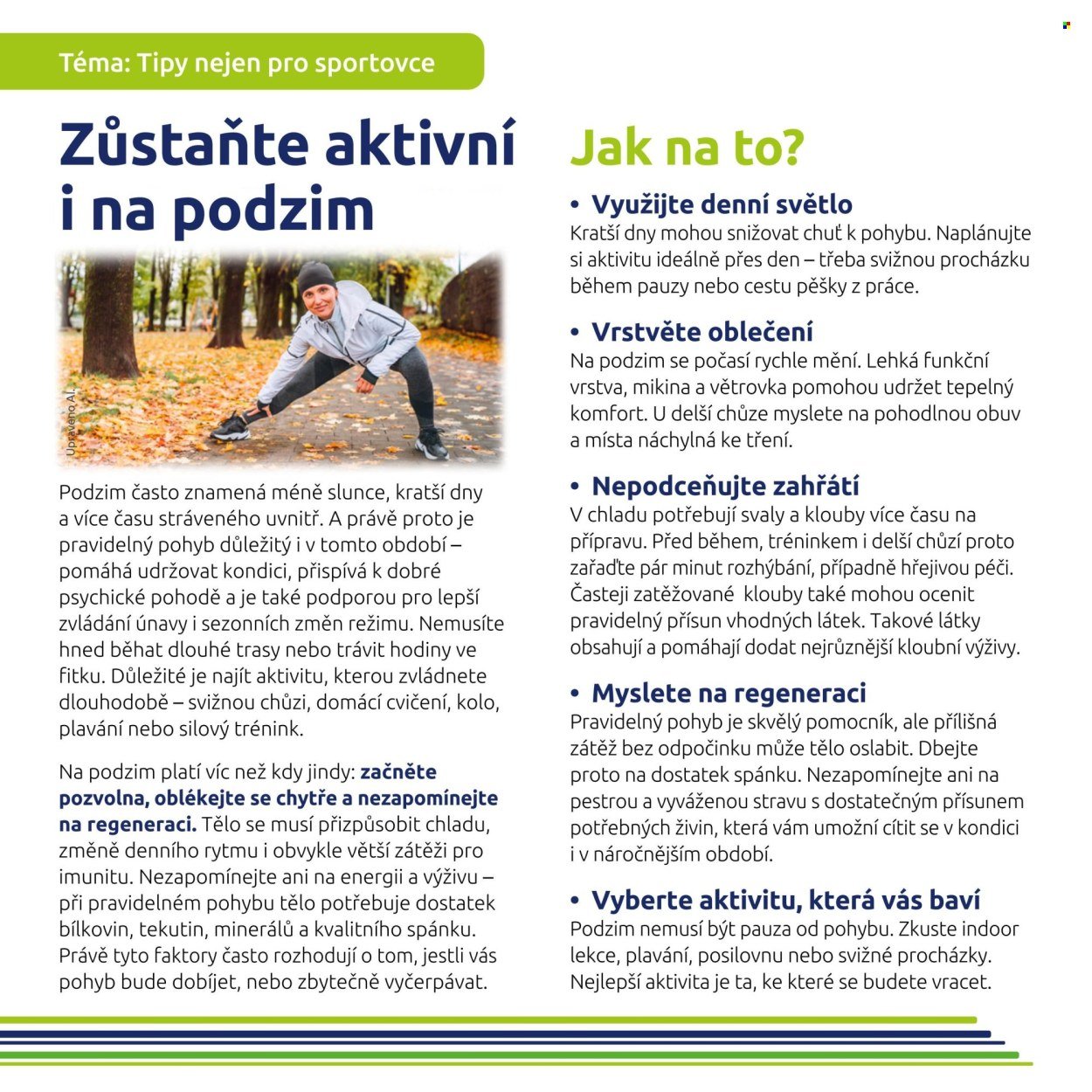 BENU LÉKÁRNA leták - Buďte aktivní i na podzim