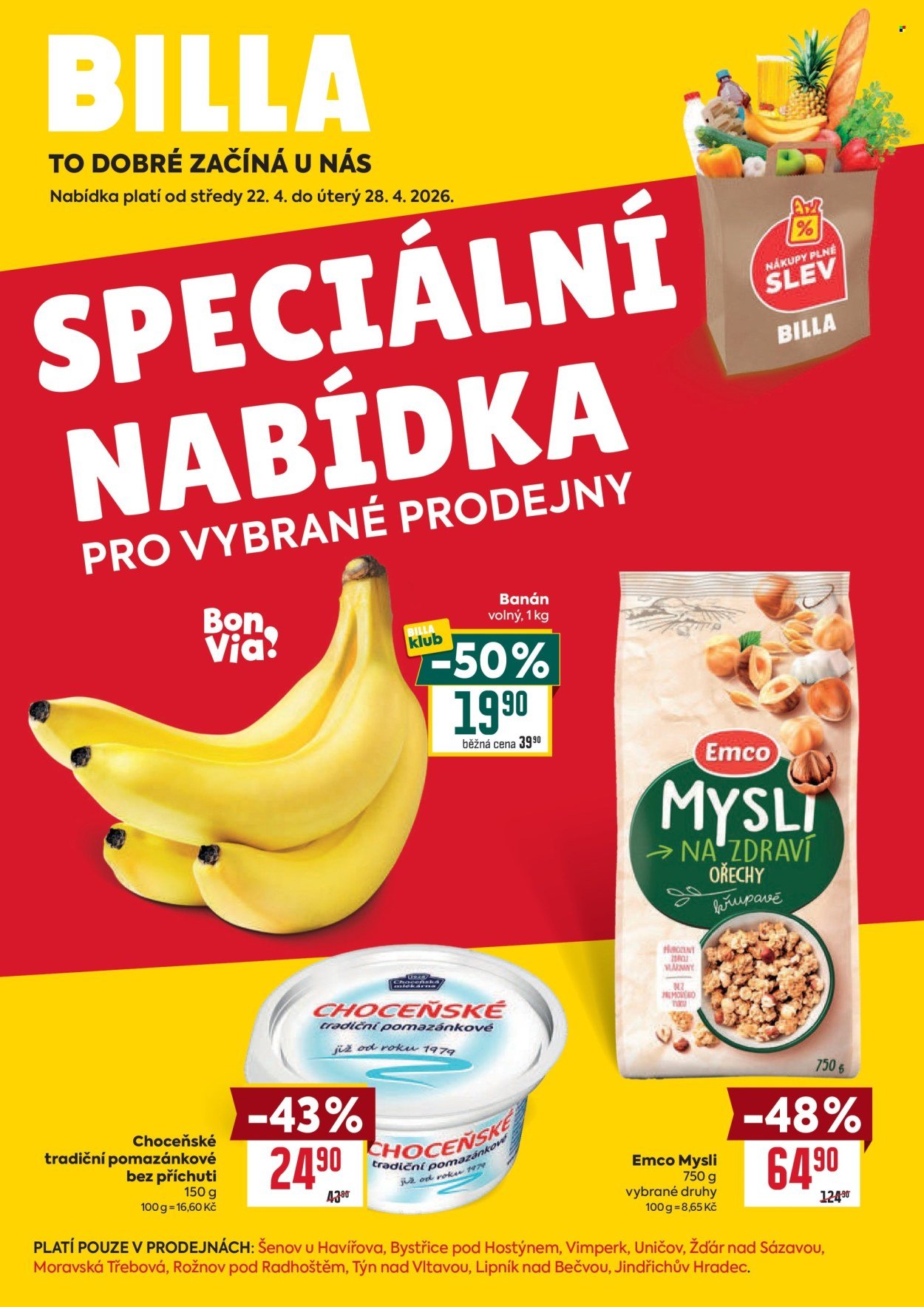 BILLA leták - Speciální nabídka: vybrané prodejny (2026-04-22 - 2026-04-28)