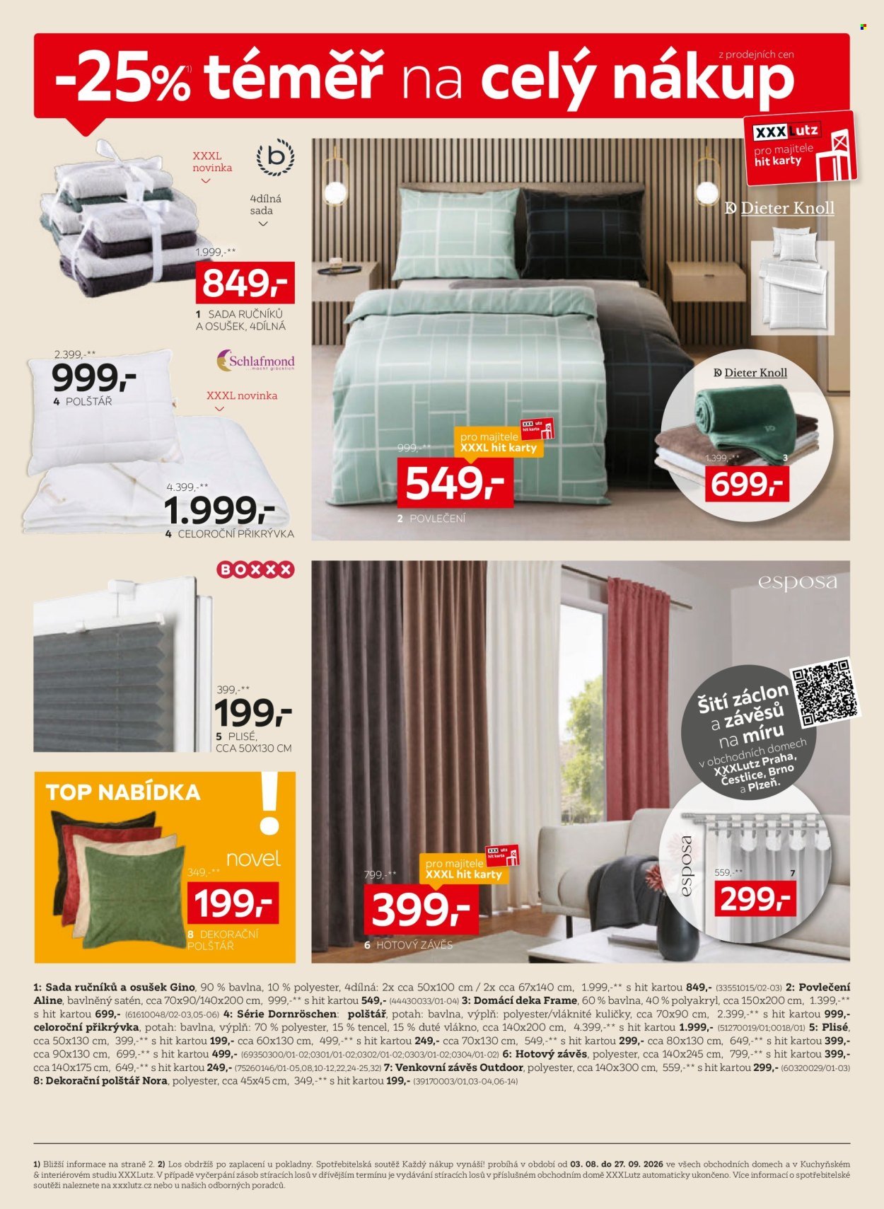 XXXLUTZ leták - Sleva 25 % téměř na celý nákup!