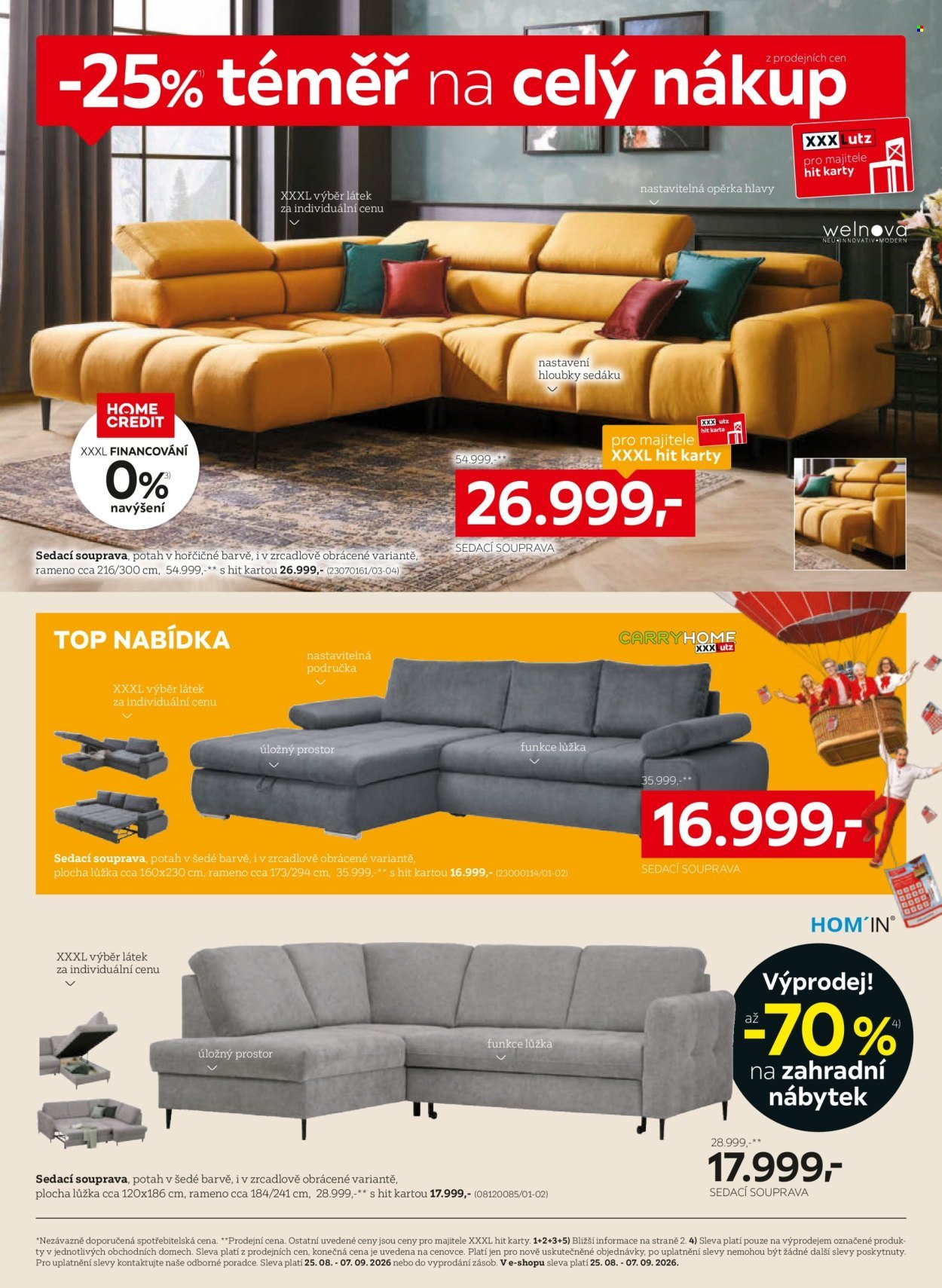 XXXLUTZ leták - Sleva 25 % téměř na celý nákup!
