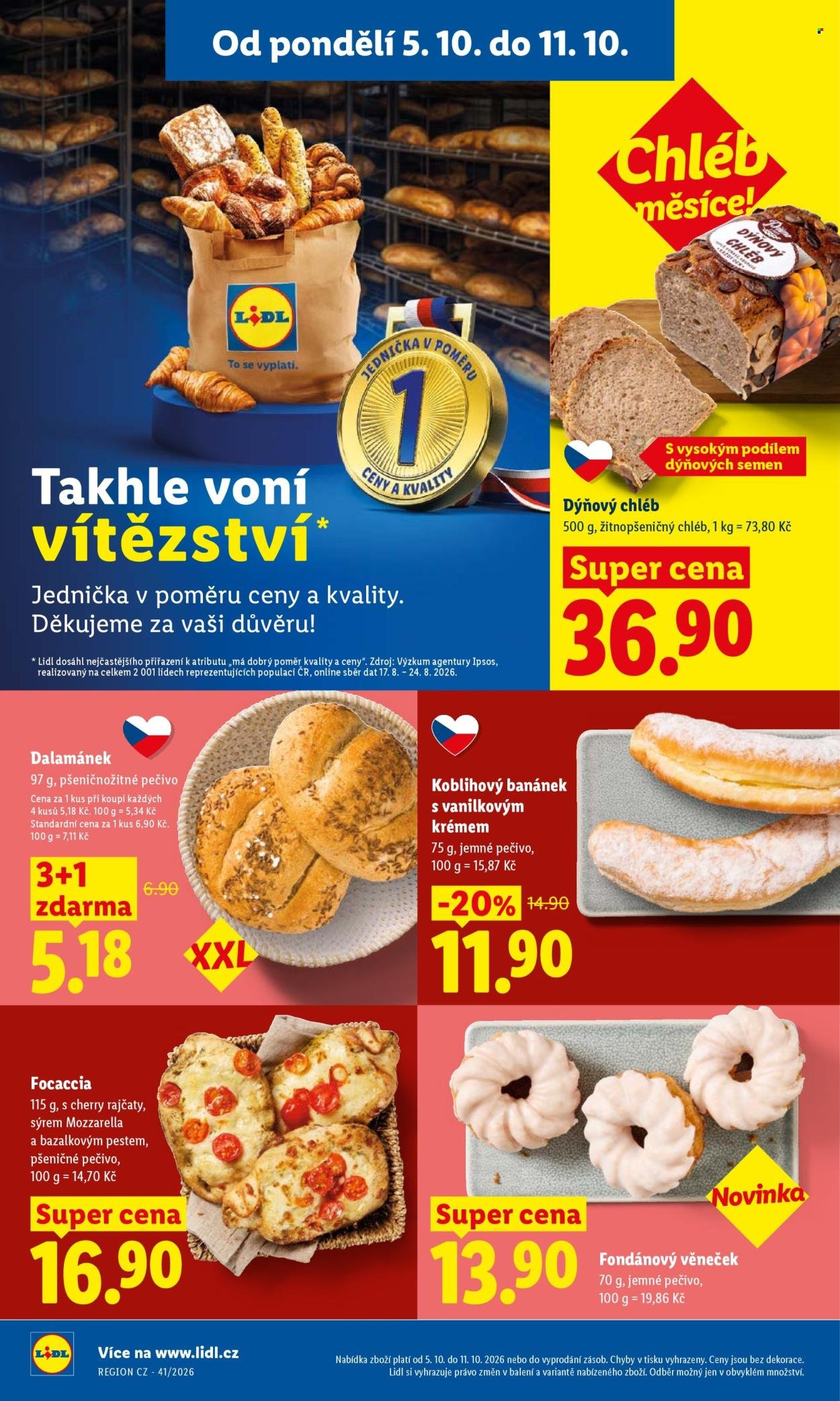 LIDL leták - Od pondělí 5.10.2026