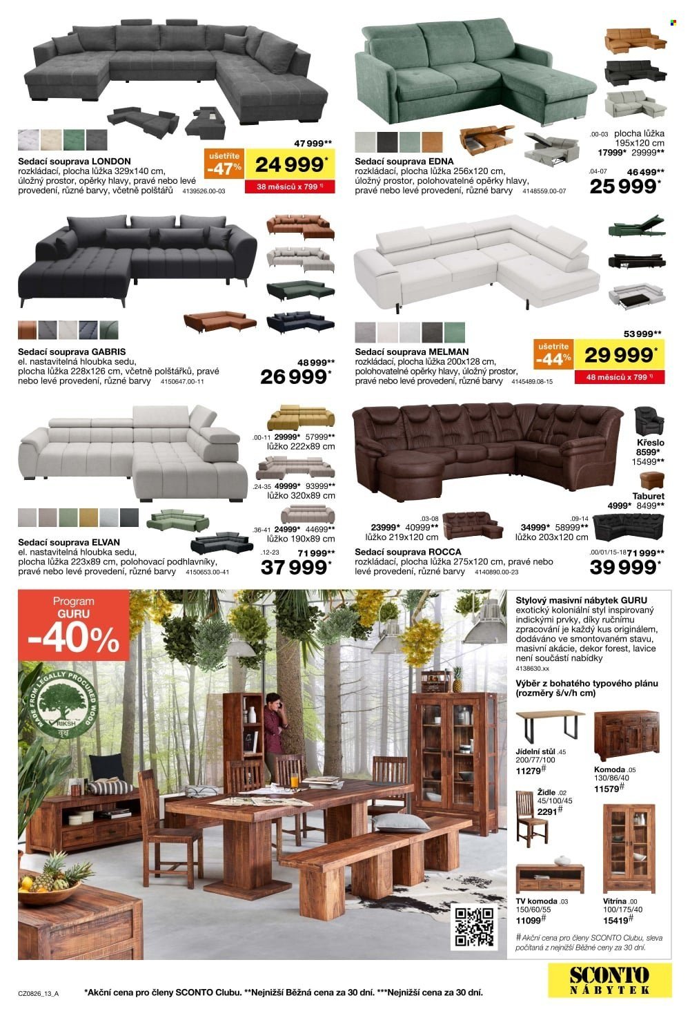 SCONTO NÁBYTEK leták - 1+1 zdarma na matrace, rošty a toppery