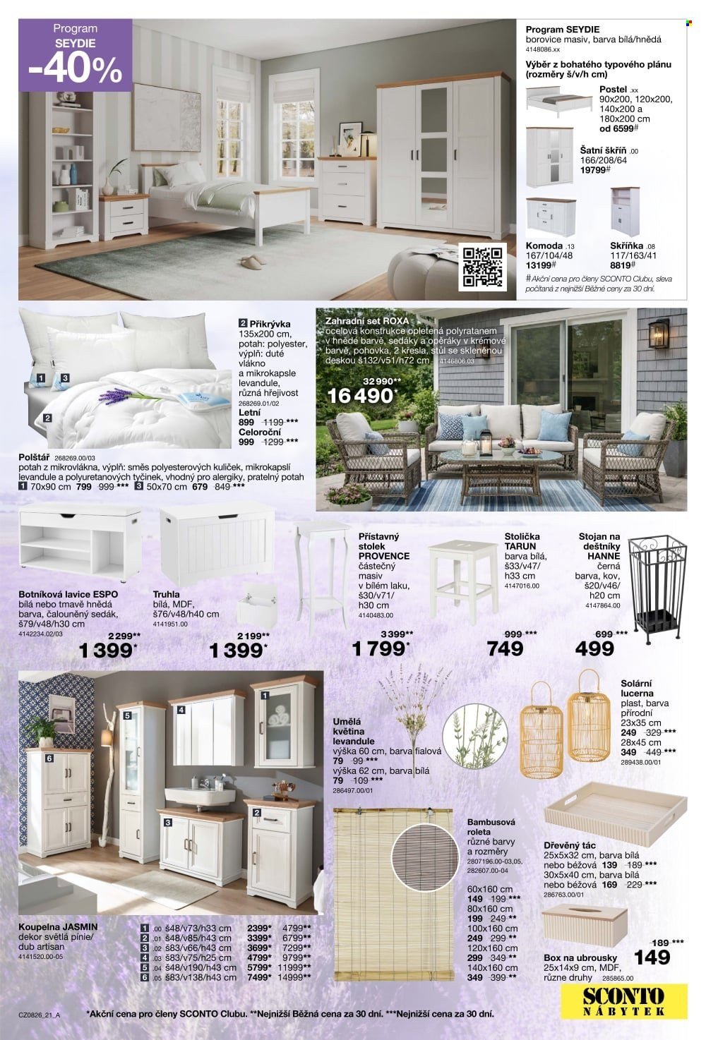 SCONTO NÁBYTEK leták - 1+1 zdarma na matrace, rošty a toppery