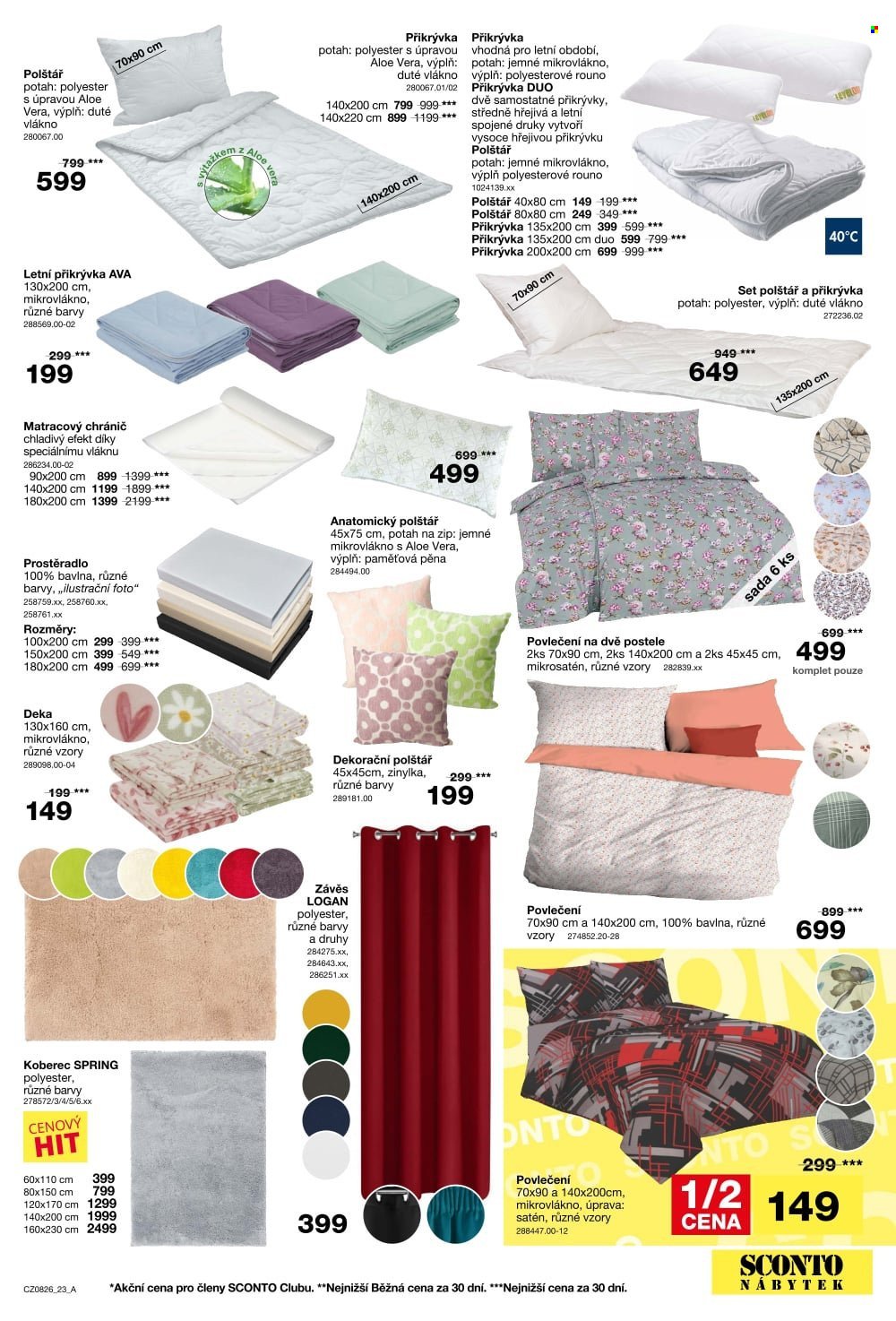 SCONTO NÁBYTEK leták - 1+1 zdarma na matrace, rošty a toppery
