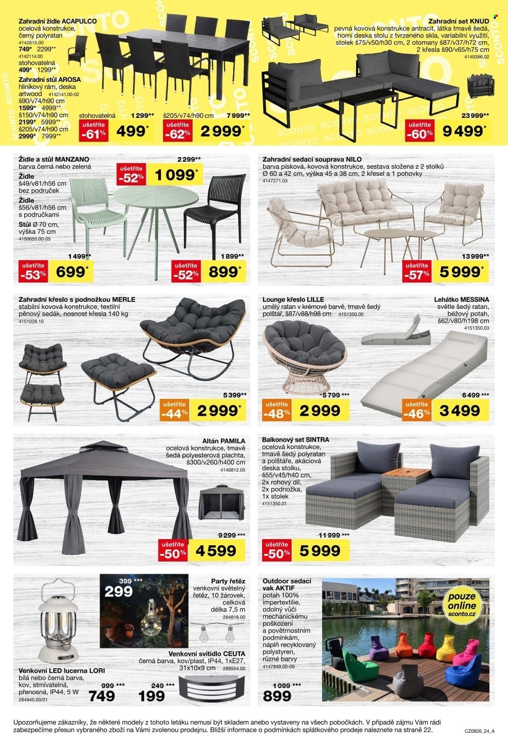 SCONTO NÁBYTEK leták - 1+1 zdarma na matrace, rošty a toppery