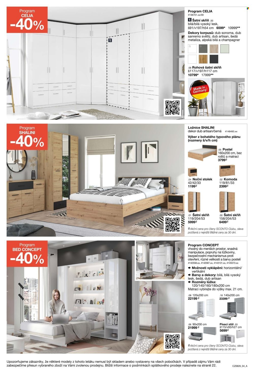 SCONTO NÁBYTEK leták - 1+1 zdarma na matrace, rošty a toppery