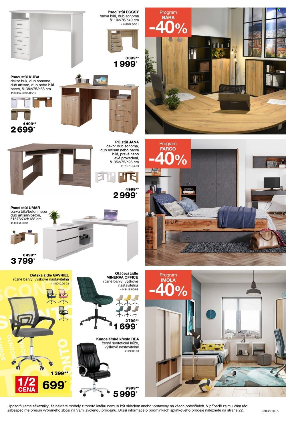 SCONTO NÁBYTEK leták - 1+1 zdarma na matrace, rošty a toppery