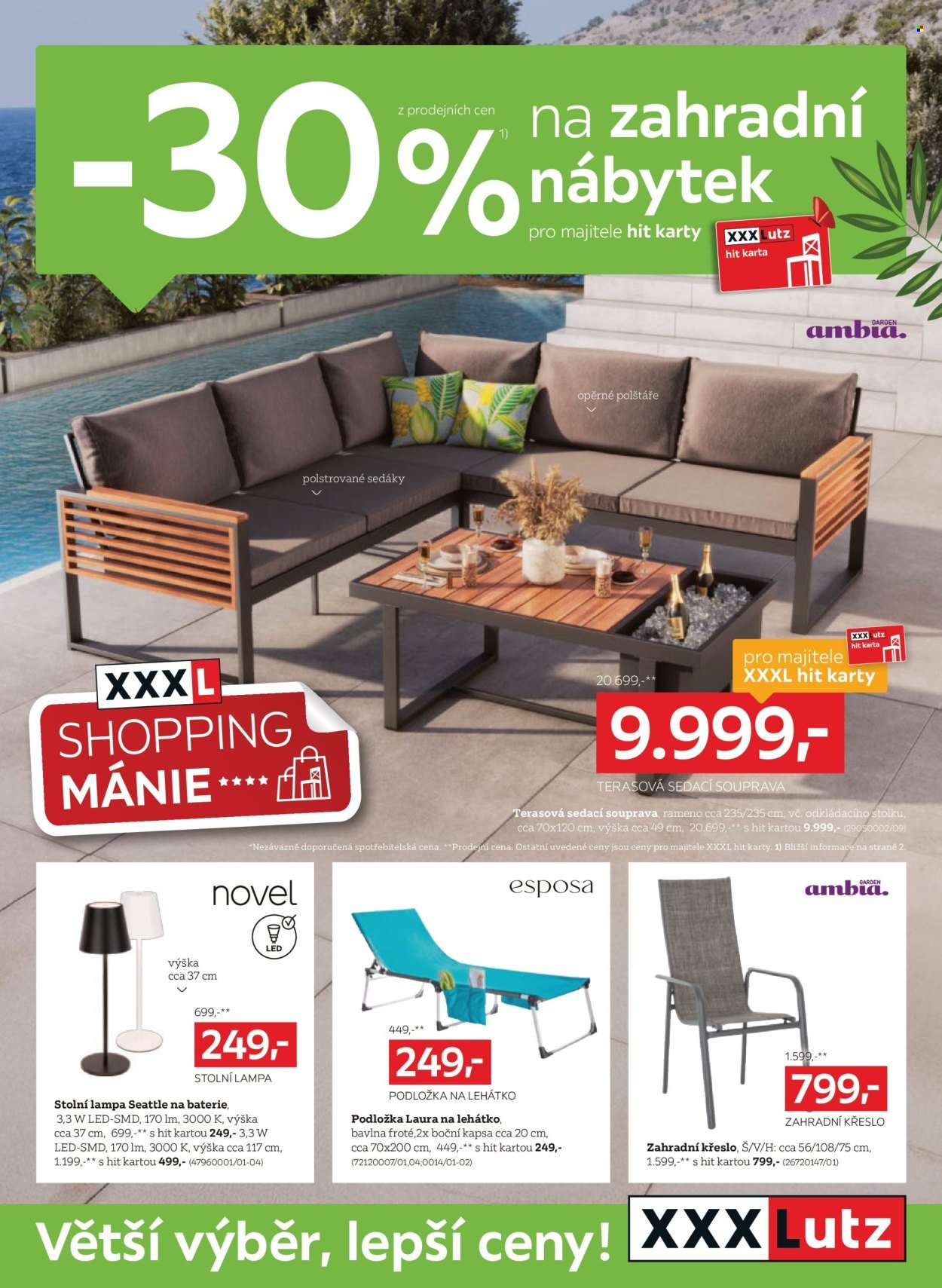 XXXLUTZ leták - Sleva až 30 % na zahradní nábytek (2026-04-07 - 2026-04-19)