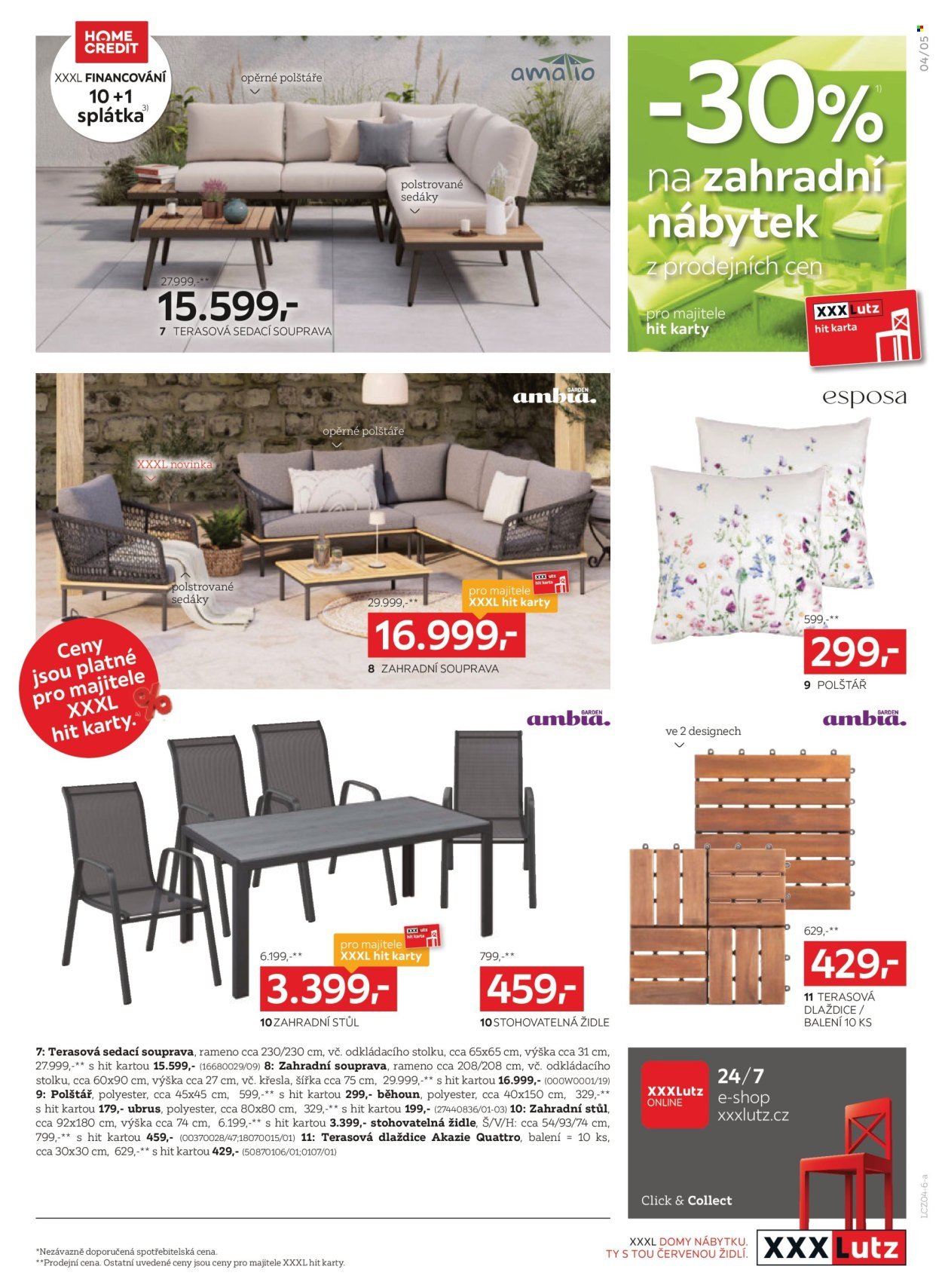 XXXLUTZ leták - Sleva až 30 % na zahradní nábytek (2026-04-07 - 2026-04-19)