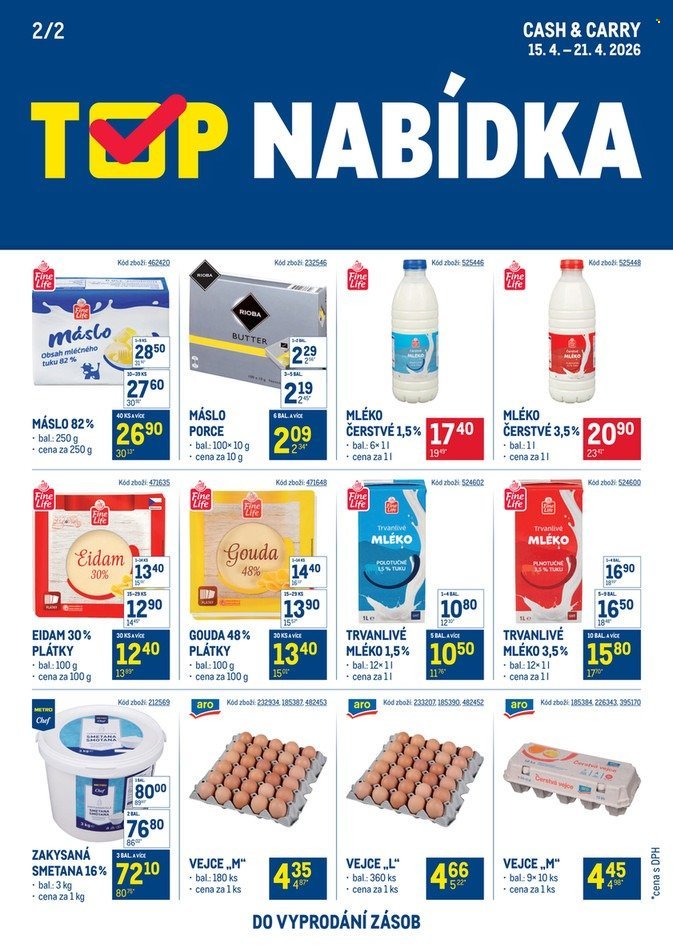 MAKRO leták - TOP mléčné výrobky (2026-04-15 - 2026-04-21)