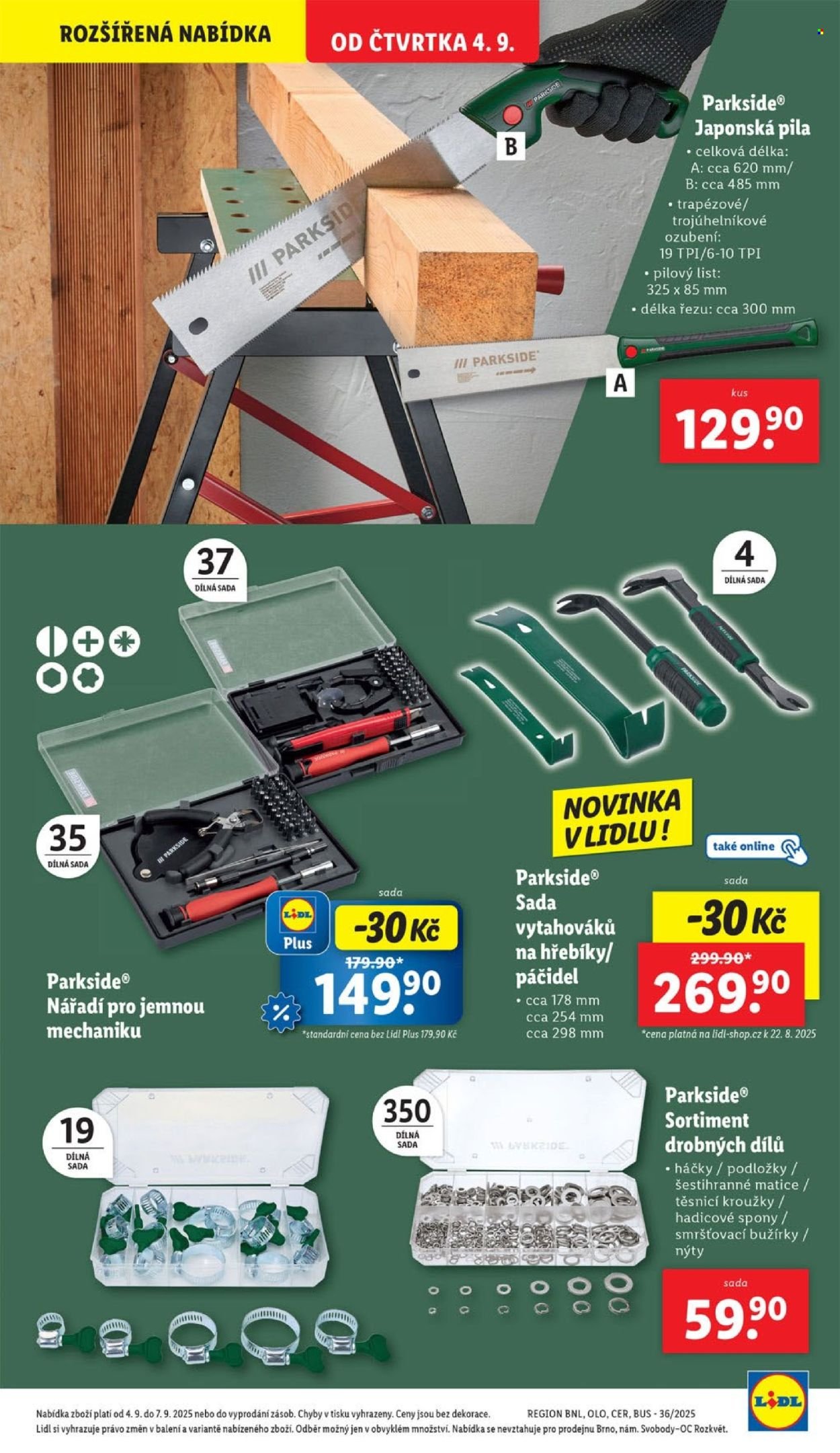 LIDL leták - Spotřební zboží (2025-09-01 - 2025-09-07)