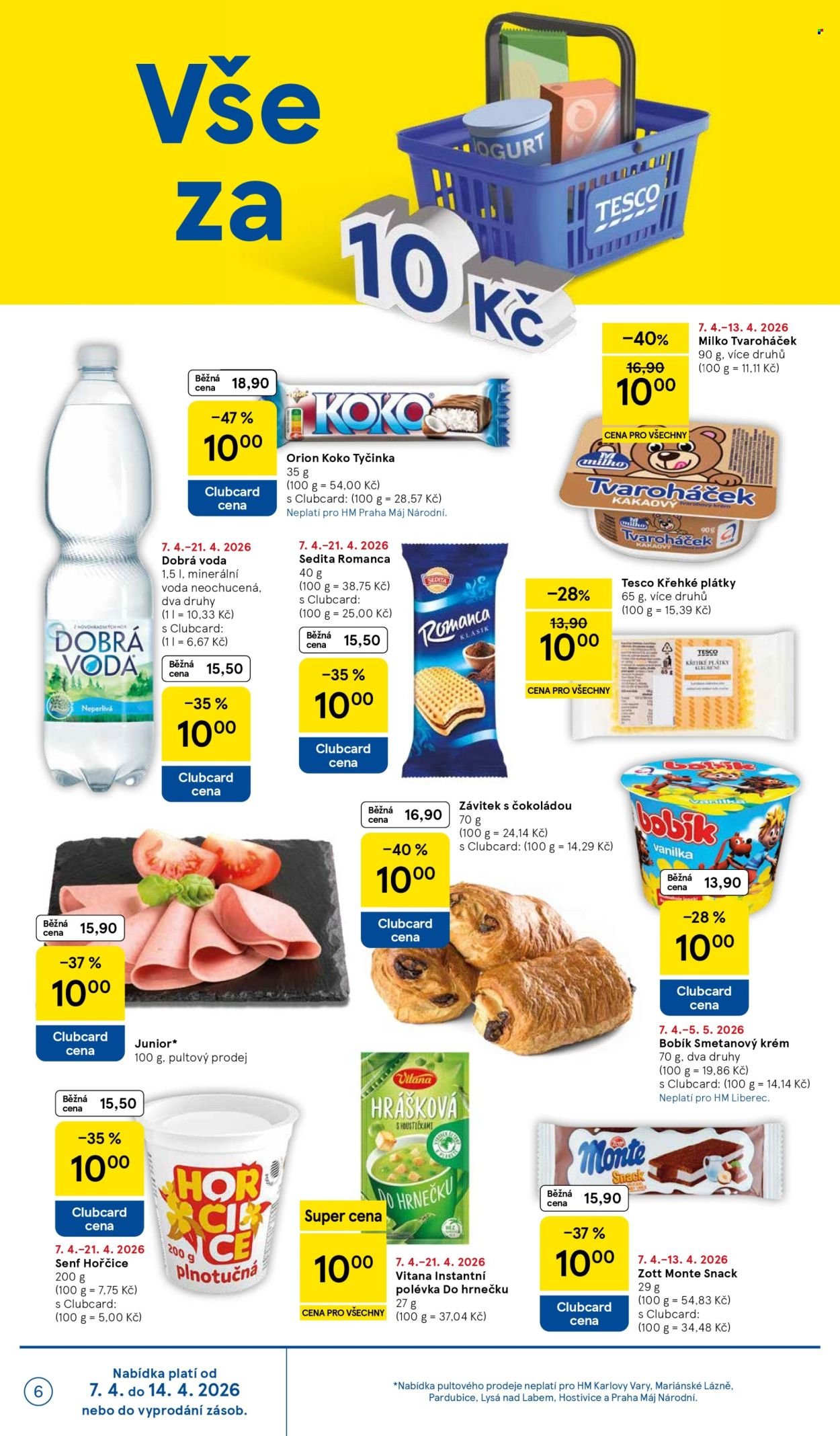 TESCO leták - Vše za 10 20 50 Kč (2026-04-07 - 2026-04-14)