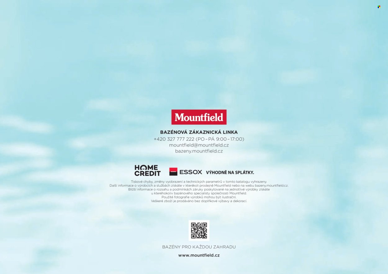 MOUNTFIELD leták - Katalog prémiových bazénů (2026-05-15)