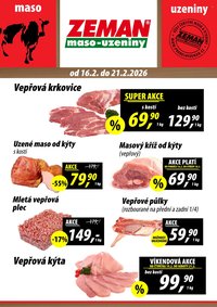 ZEMAN MASO-UZENINY leták - Od pondělí 16.2.2026 (2026-02-16 - 2026-02-21)