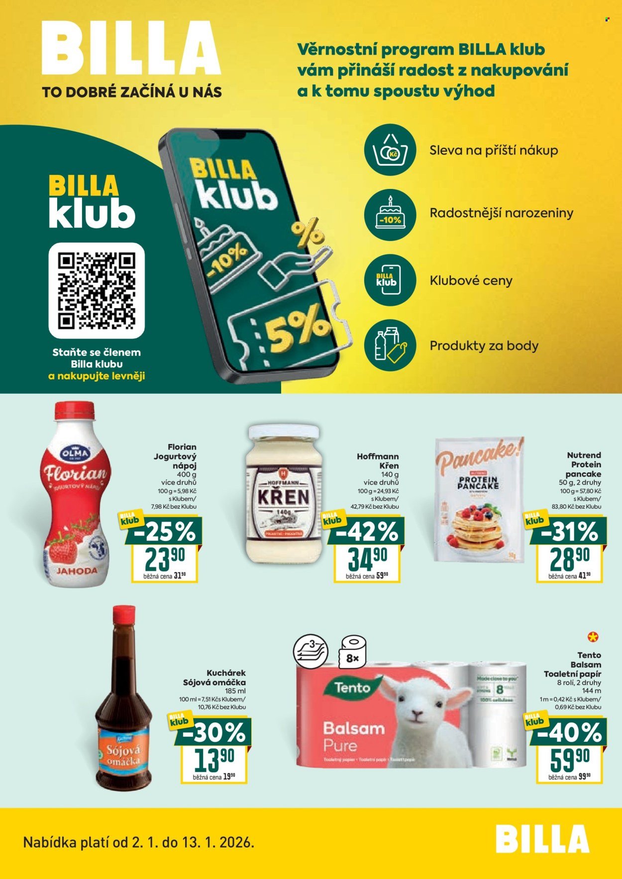 BILLA leták - Klub (2026-01-02 - 2026-01-13)