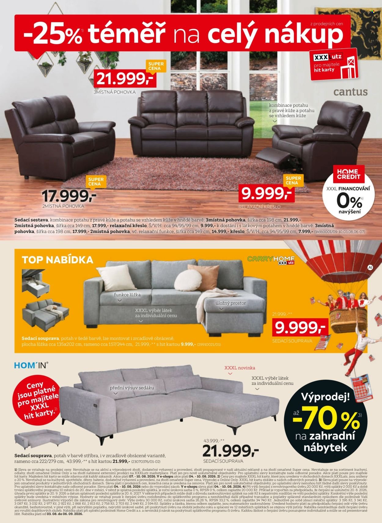 XXXLUTZ leták - Sleva 25 % na téměř celý nákup!