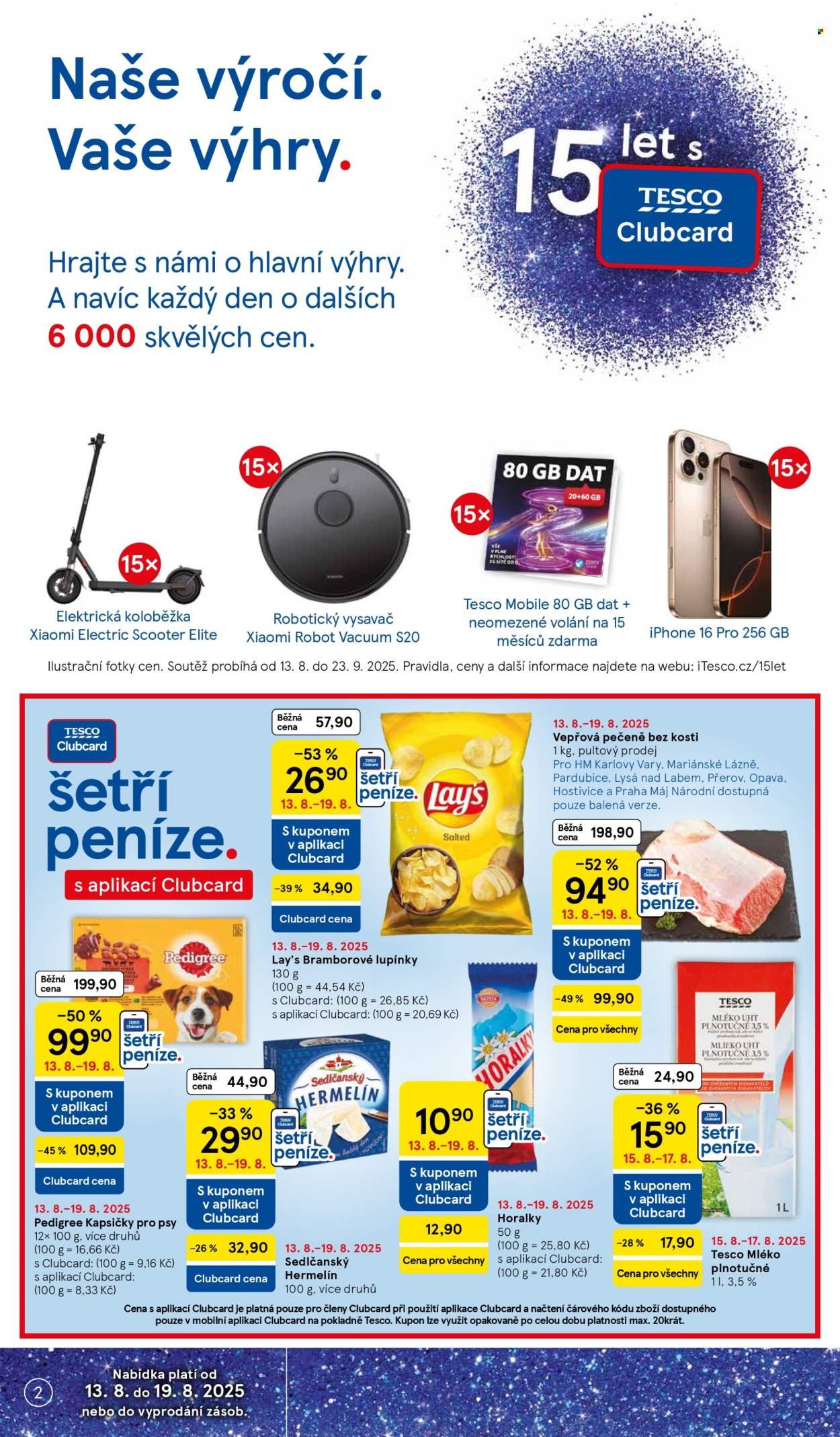 TESCO leták - 15 let s Clubcard (2025-08-13 - 2025-08-19)