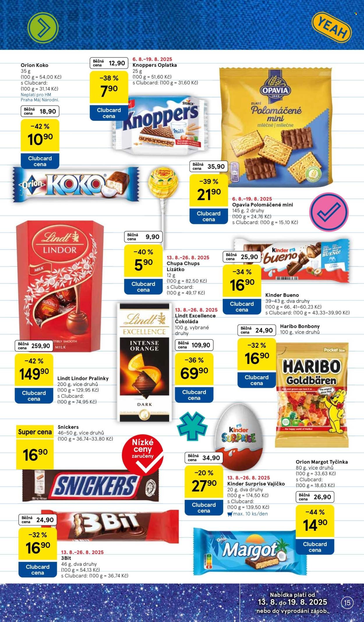 TESCO leták - 15 let s Clubcard (2025-08-13 - 2025-08-19)
