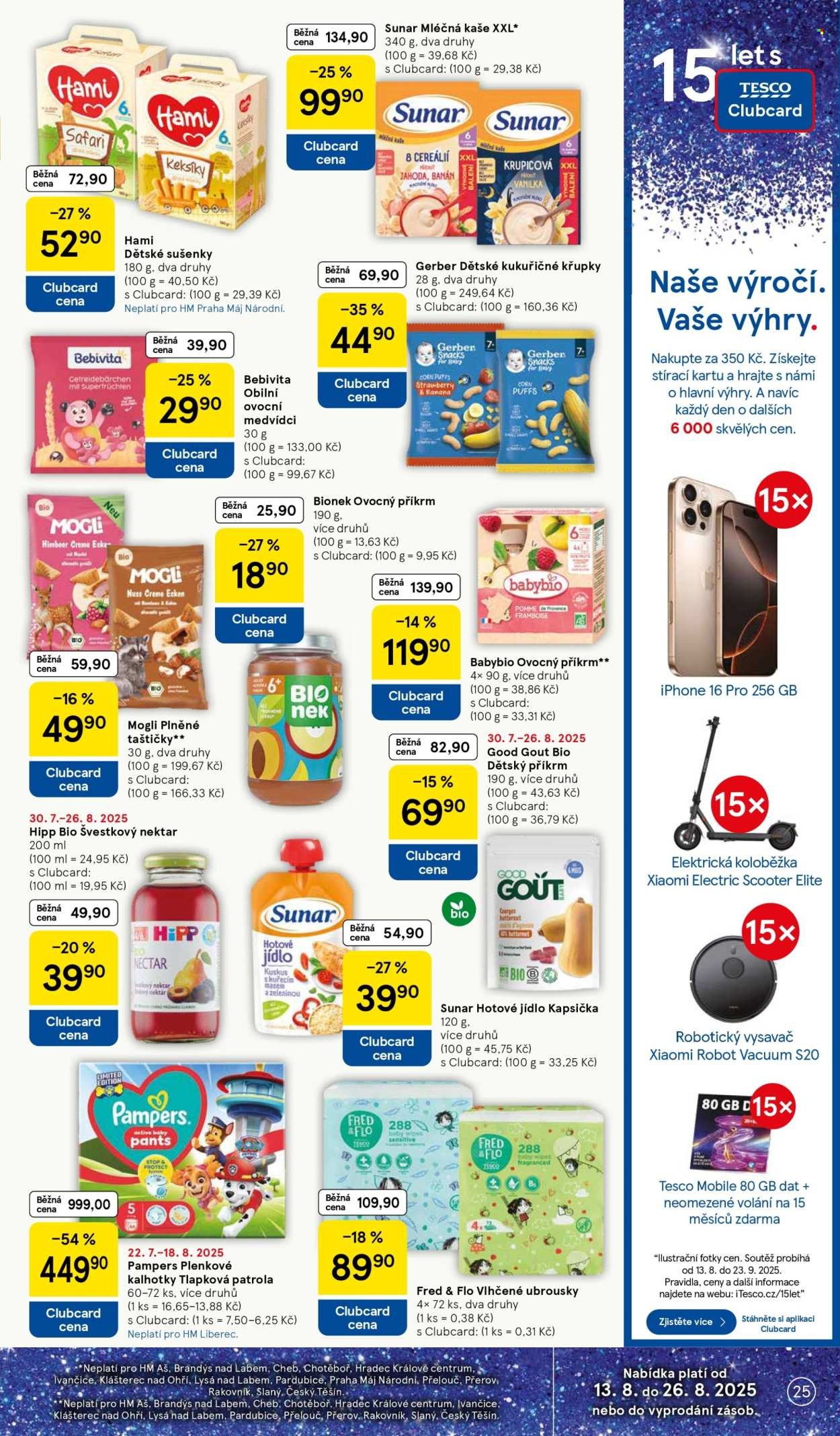 TESCO leták - 15 let s Clubcard (2025-08-13 - 2025-08-19)