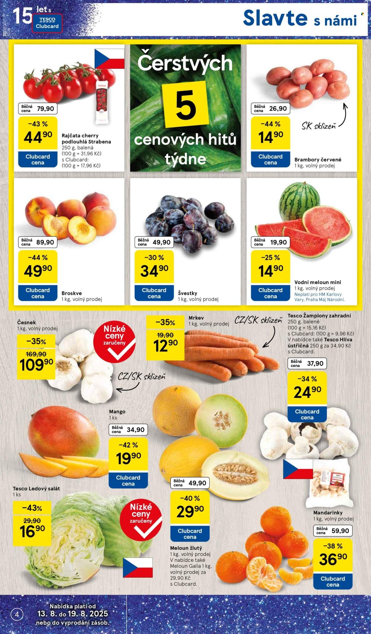 TESCO leták - 15 let s Clubcard (2025-08-13 - 2025-08-19)