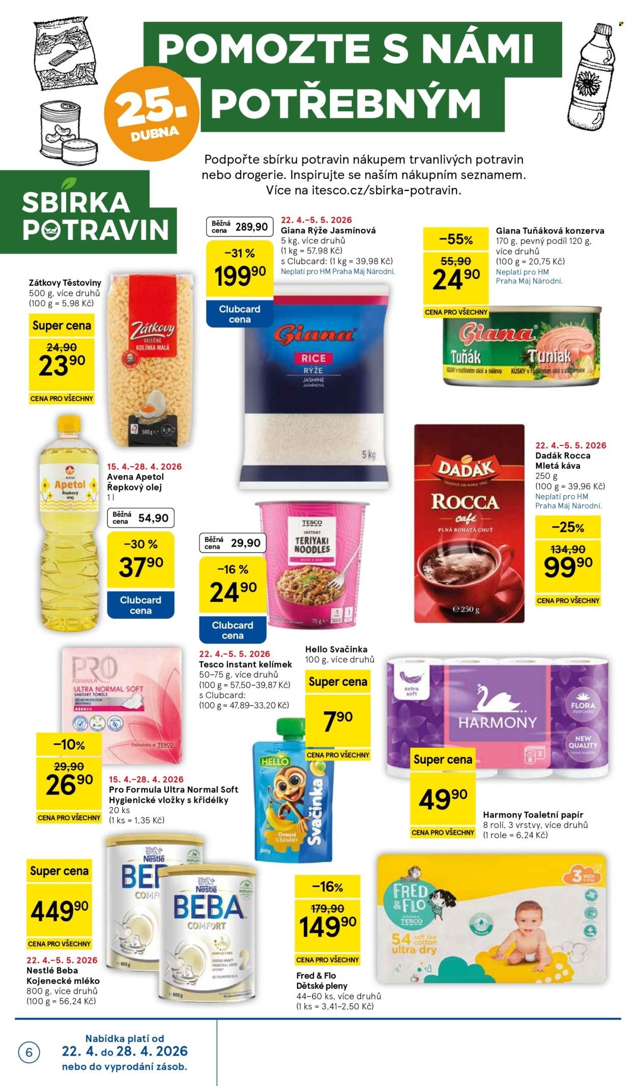TESCO leták - Pomozte s námi potřebným (2026-04-22 - 2026-04-28)