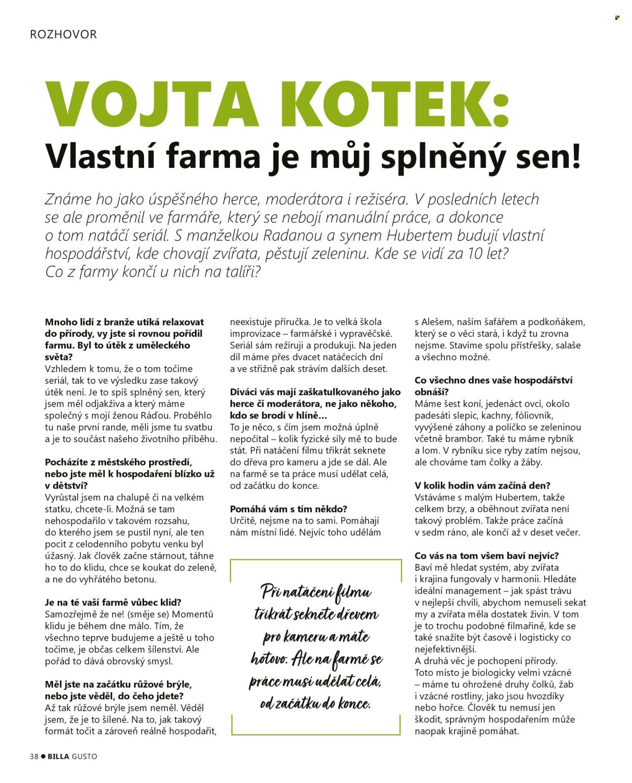 BILLA leták - Gusto magazín