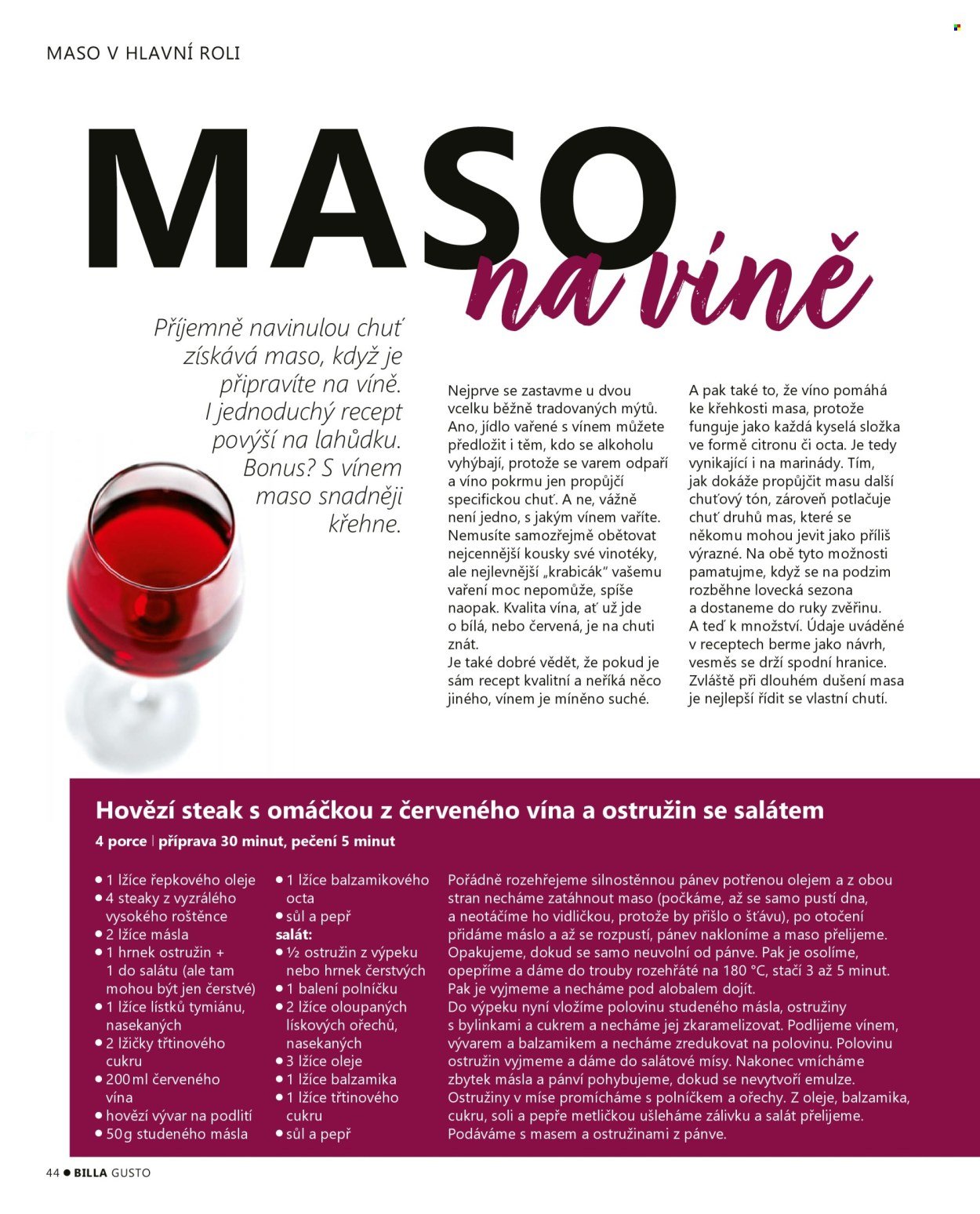 BILLA leták - Gusto magazín
