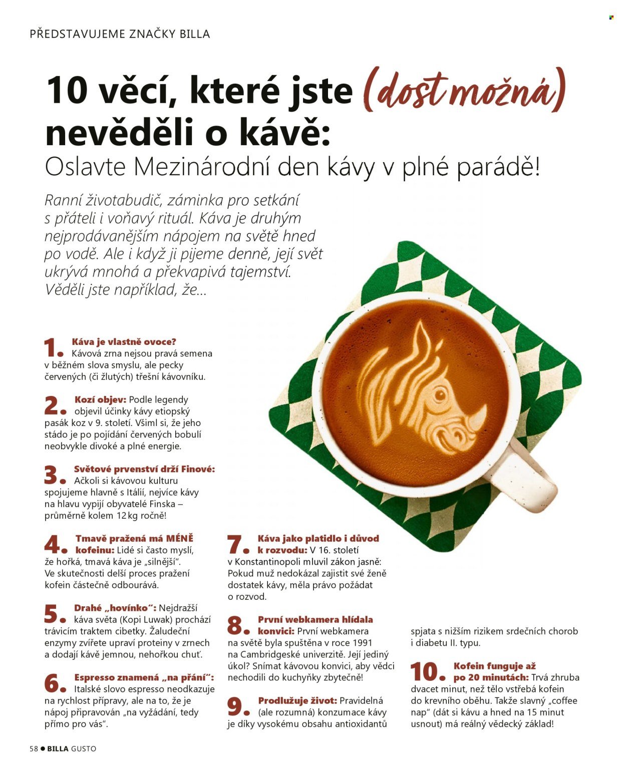 BILLA leták - Gusto magazín