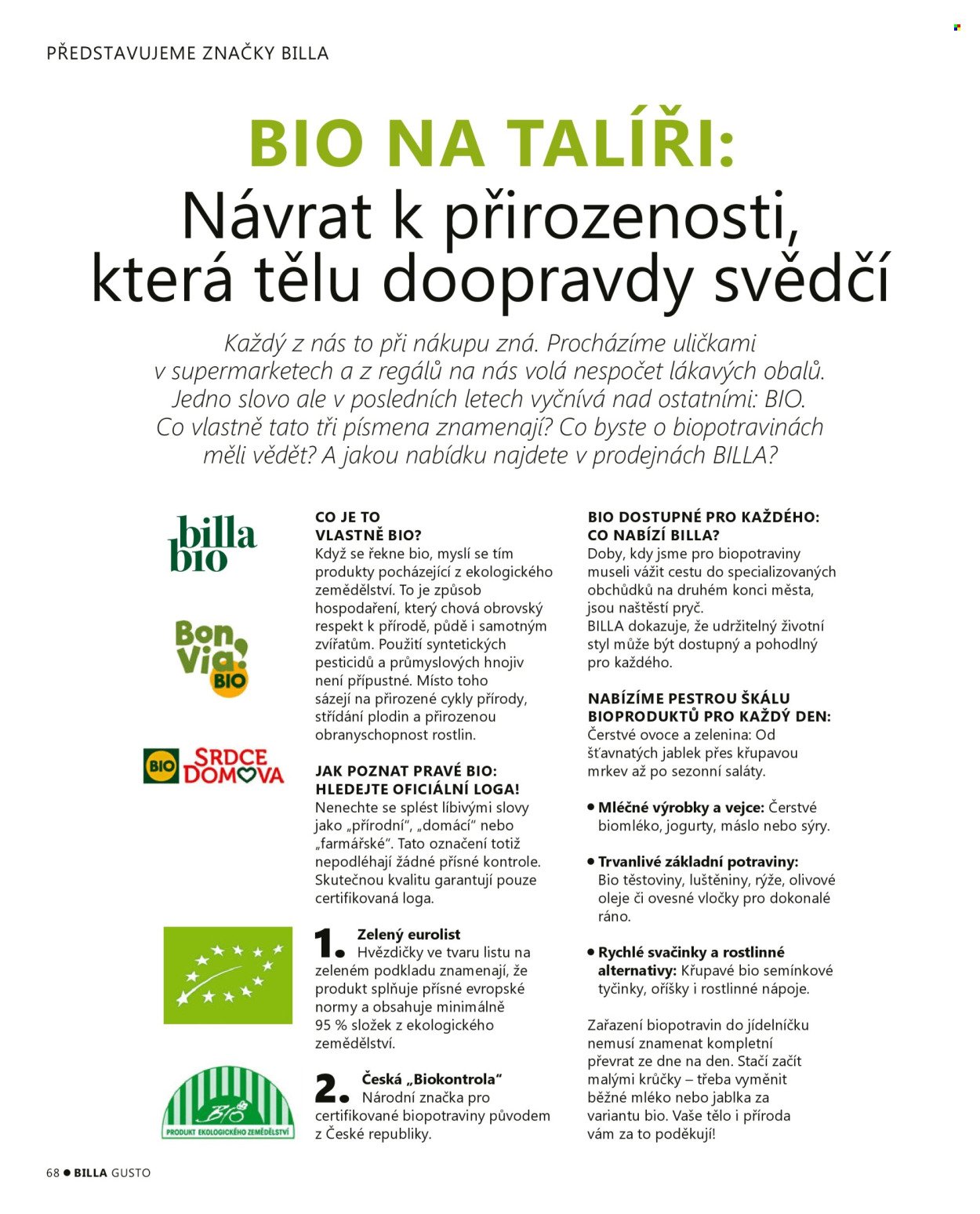 BILLA leták - Gusto magazín