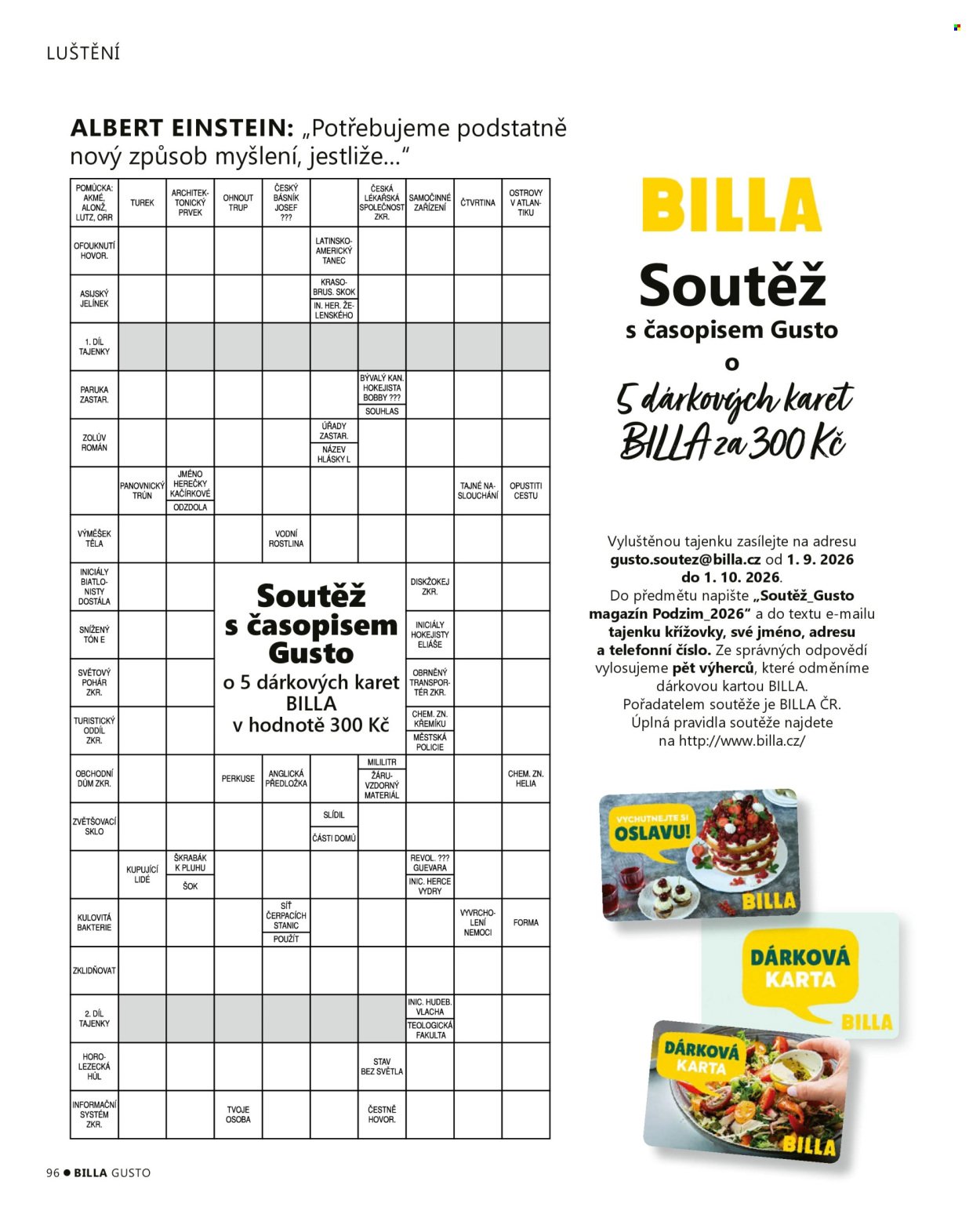 BILLA leták - Gusto magazín