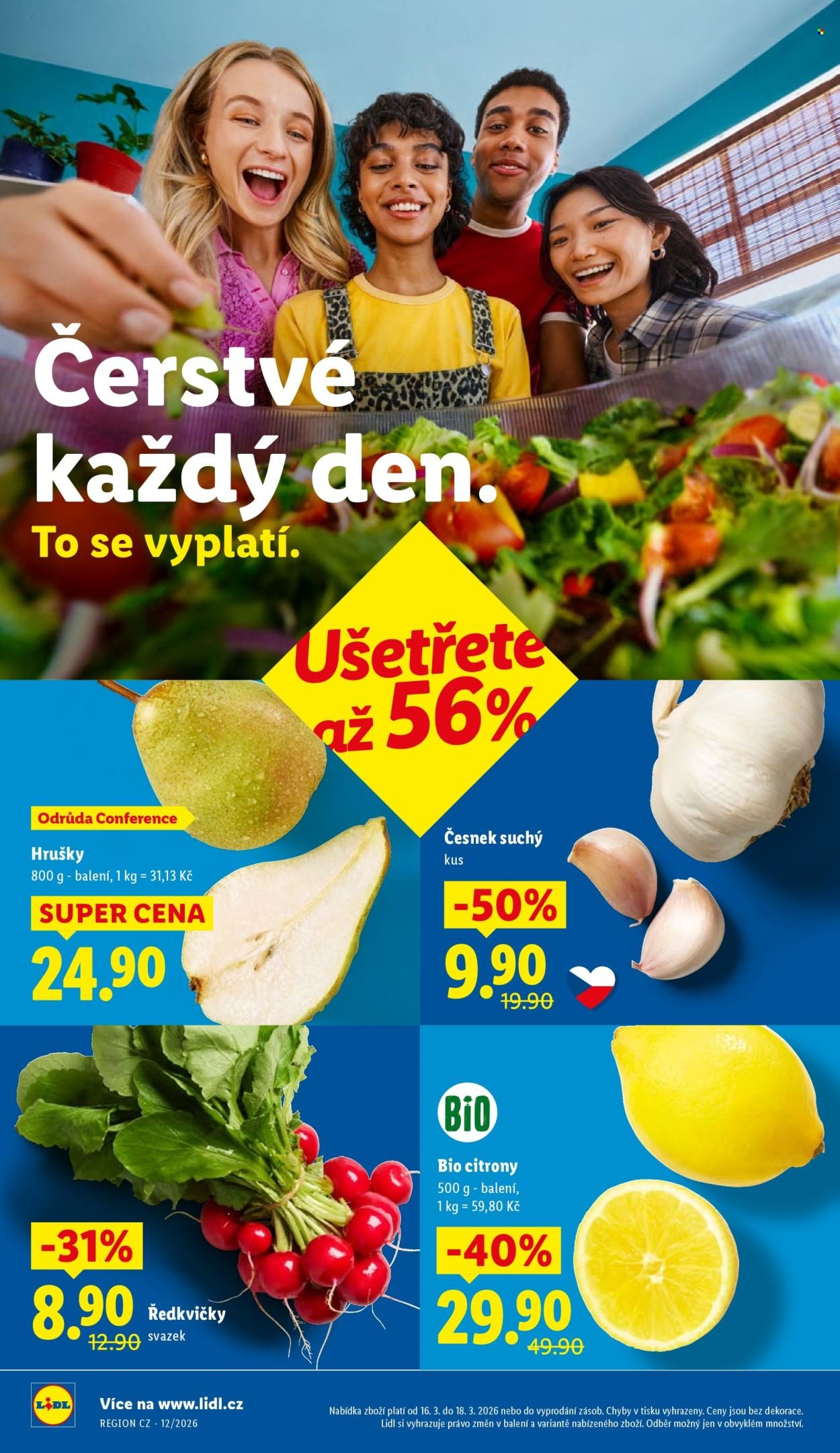 LIDL leták - Od pondělí 16.3.2026 (2026-03-16 - 2026-03-18)